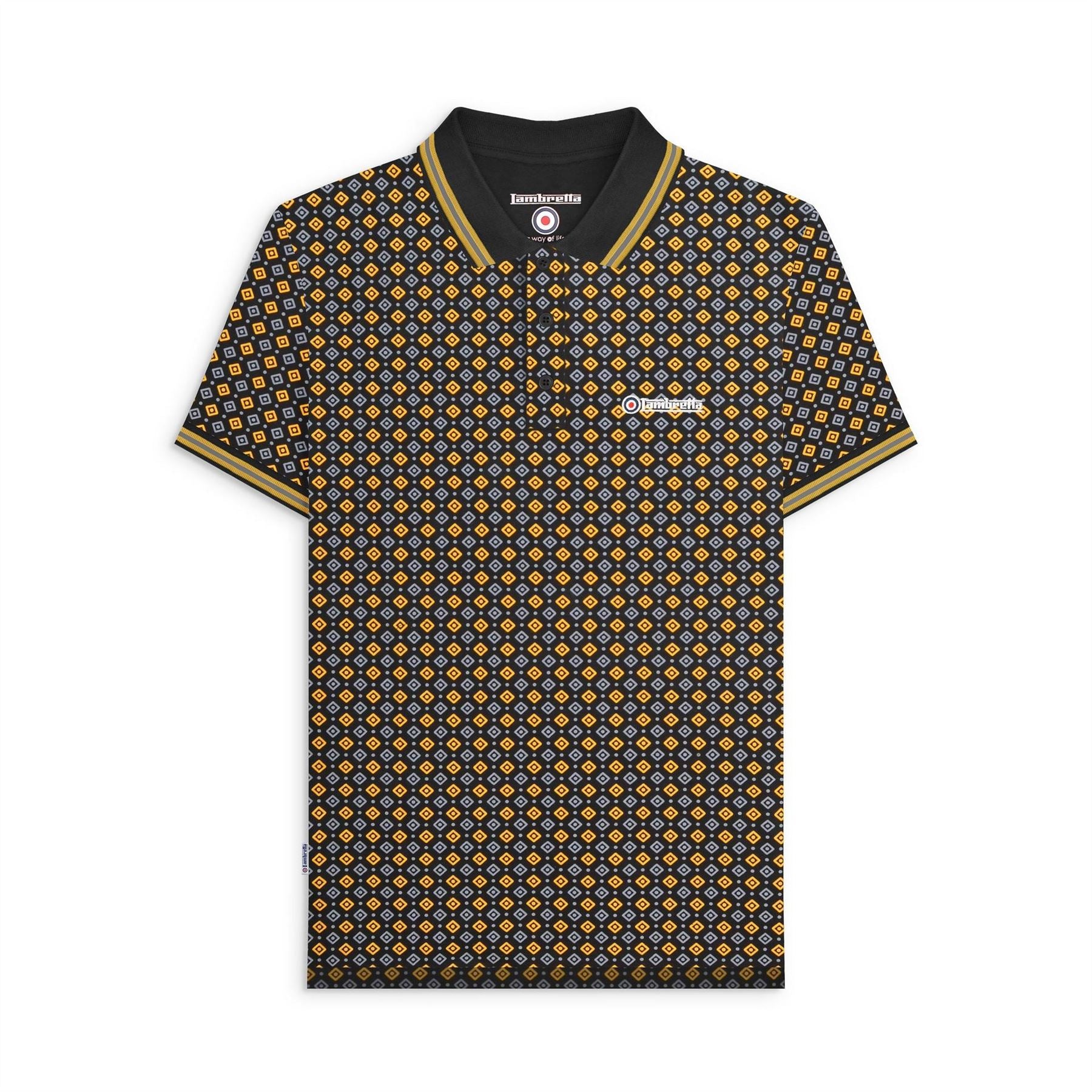 Lambretta Geo Polo Collared Neck Short Sleeve Shirt