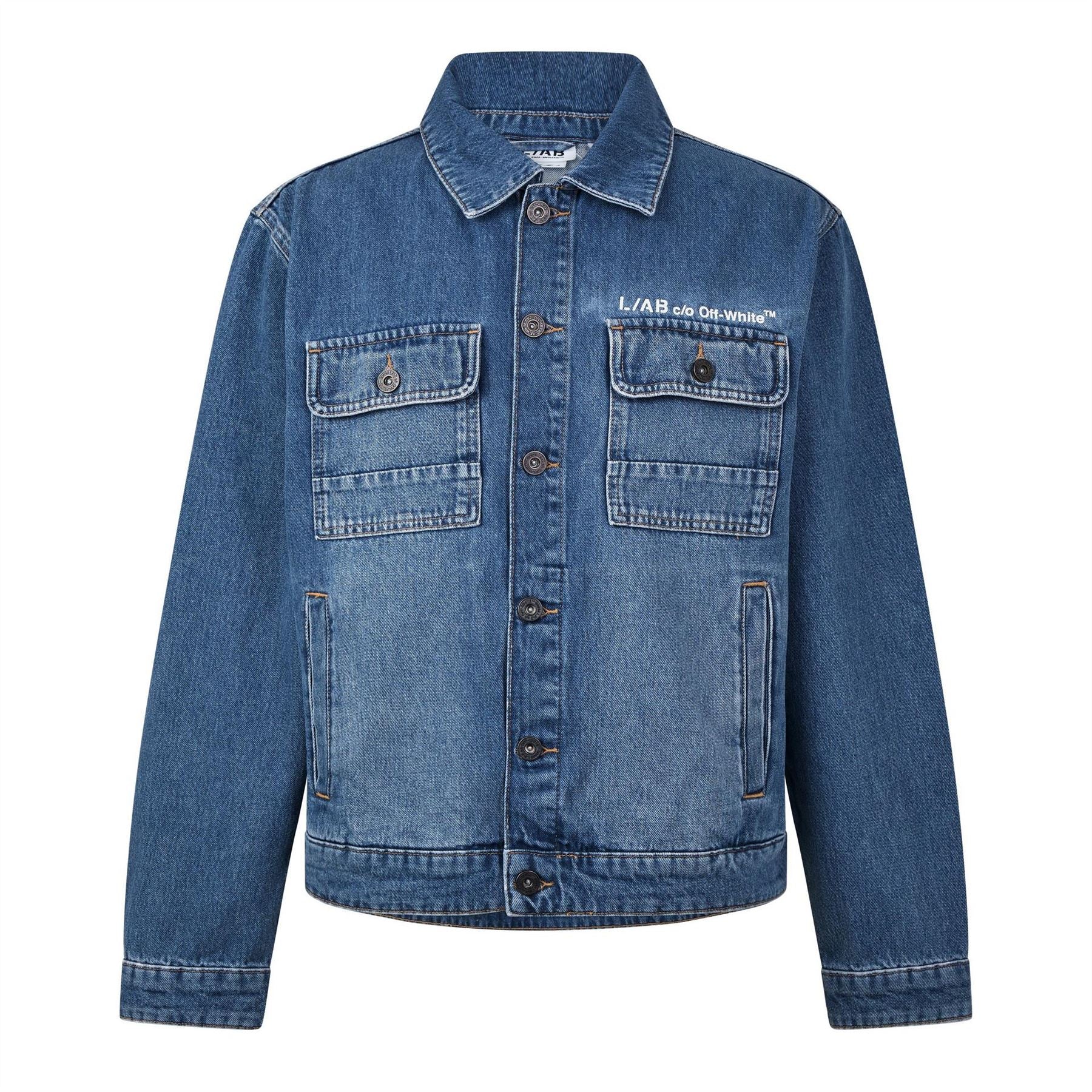 L AB Off White Ab Off Diag Dnm Jk Sn71