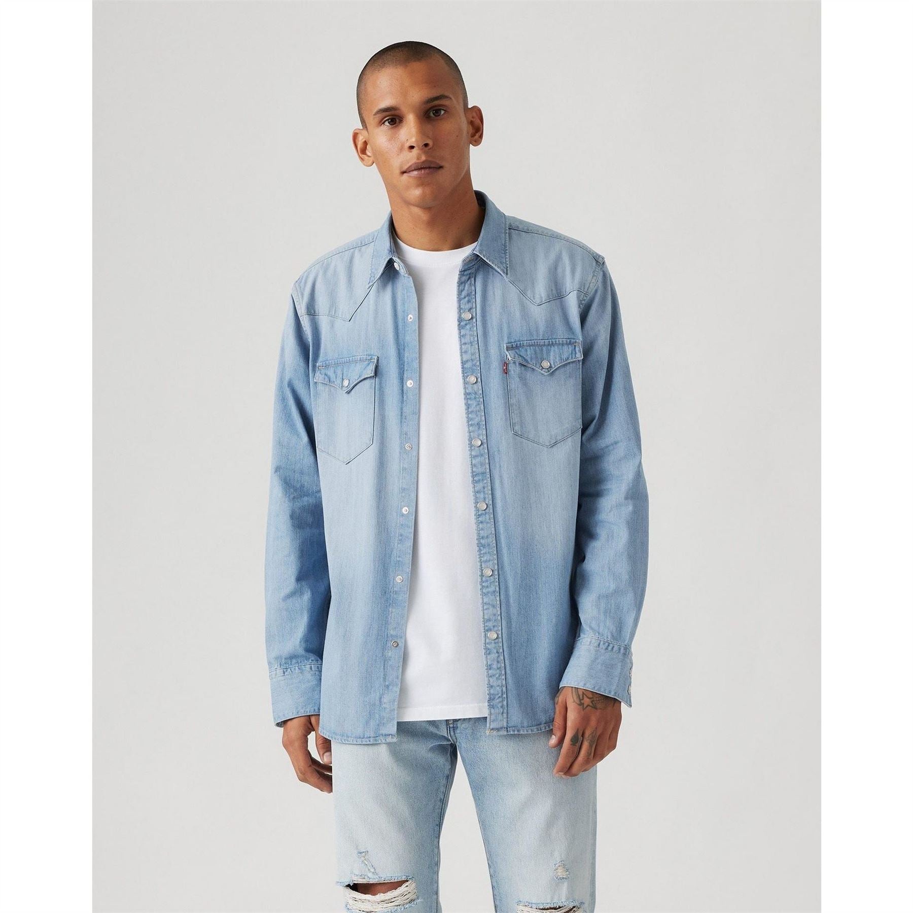 Levis Barstow Western Standard Esta Long Sleeve Denim Shirt