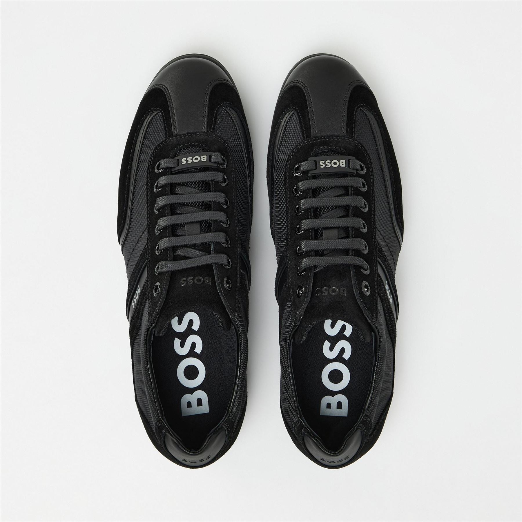 Boss Low Top Round Toe Flat Heel Sneakers