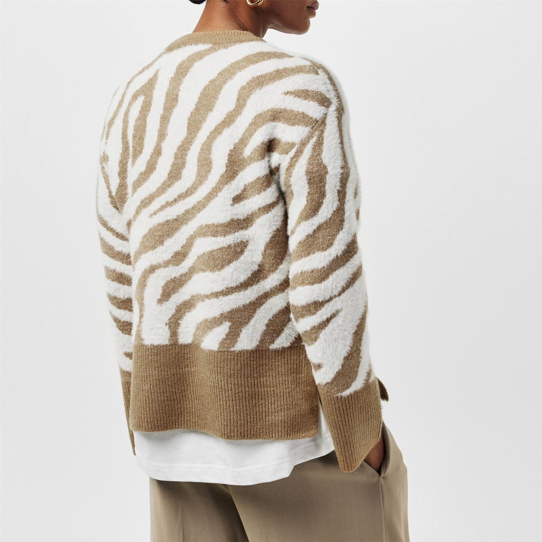Finery Tulle Crew Neck Relaxed Fit Sweater