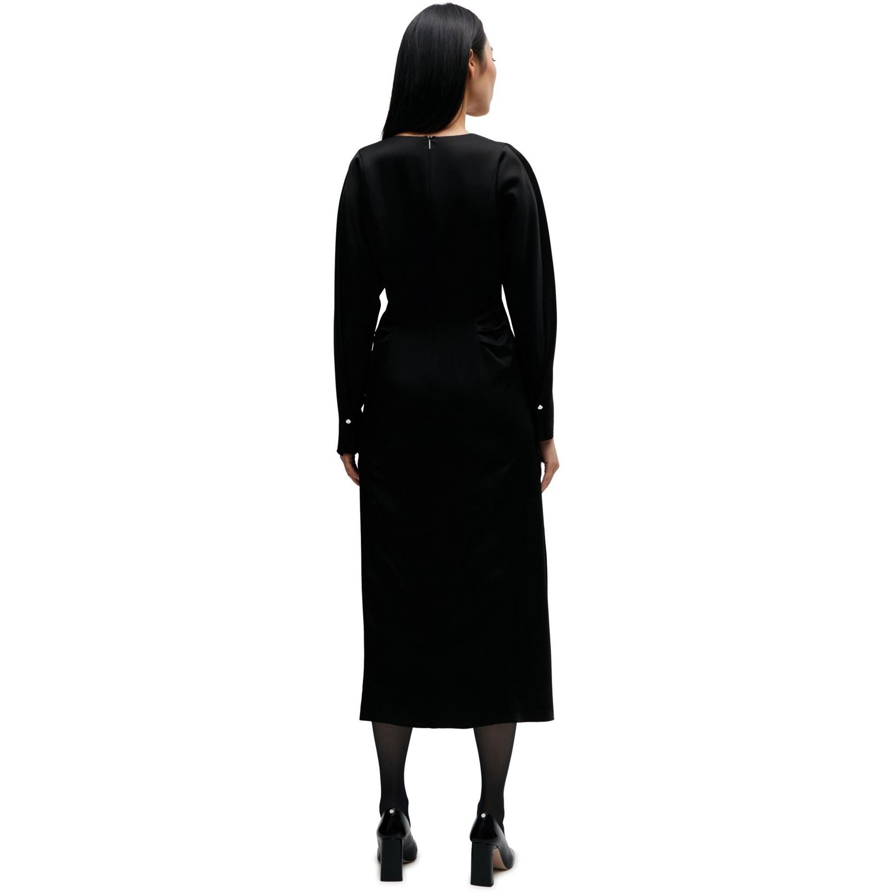 Boss V-Neck Midi A-Line Dress