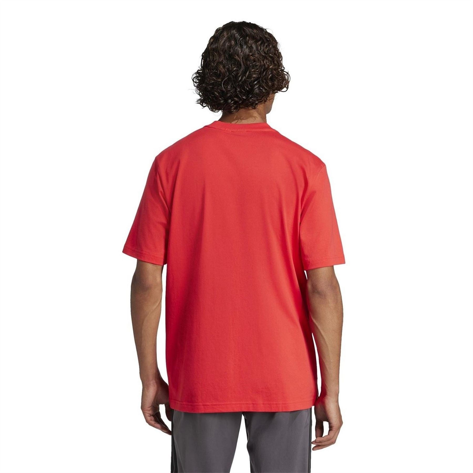 adidas Mens Essentials Single Jersey Linear Embroidered Logo T-Shirt
