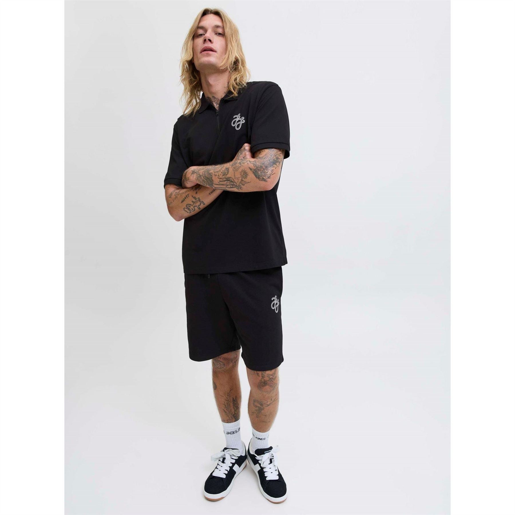 Jack and Jones Zip Polo And Short Set