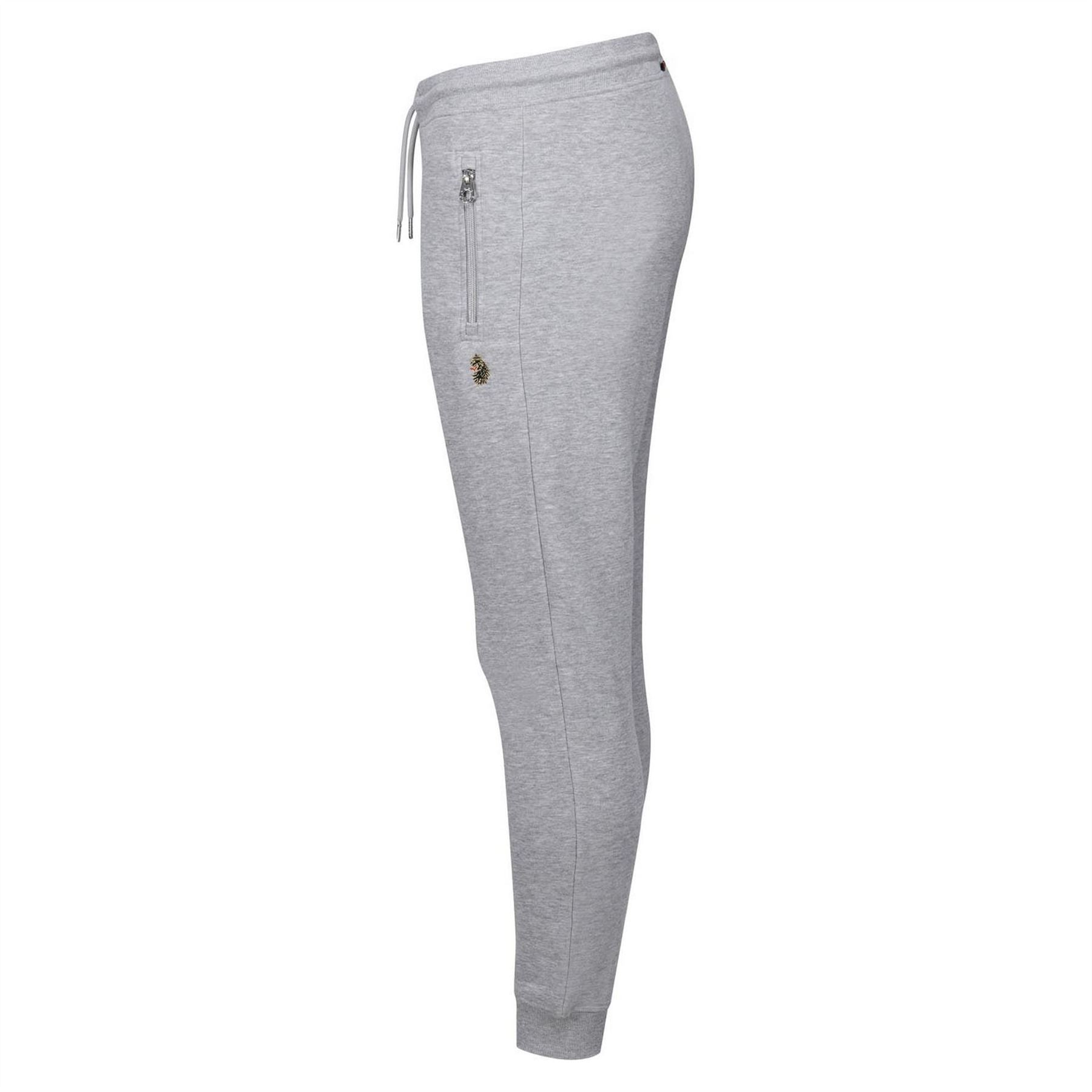 Luke Rome Solid Patterned Zipped Pocket Slim Joggers