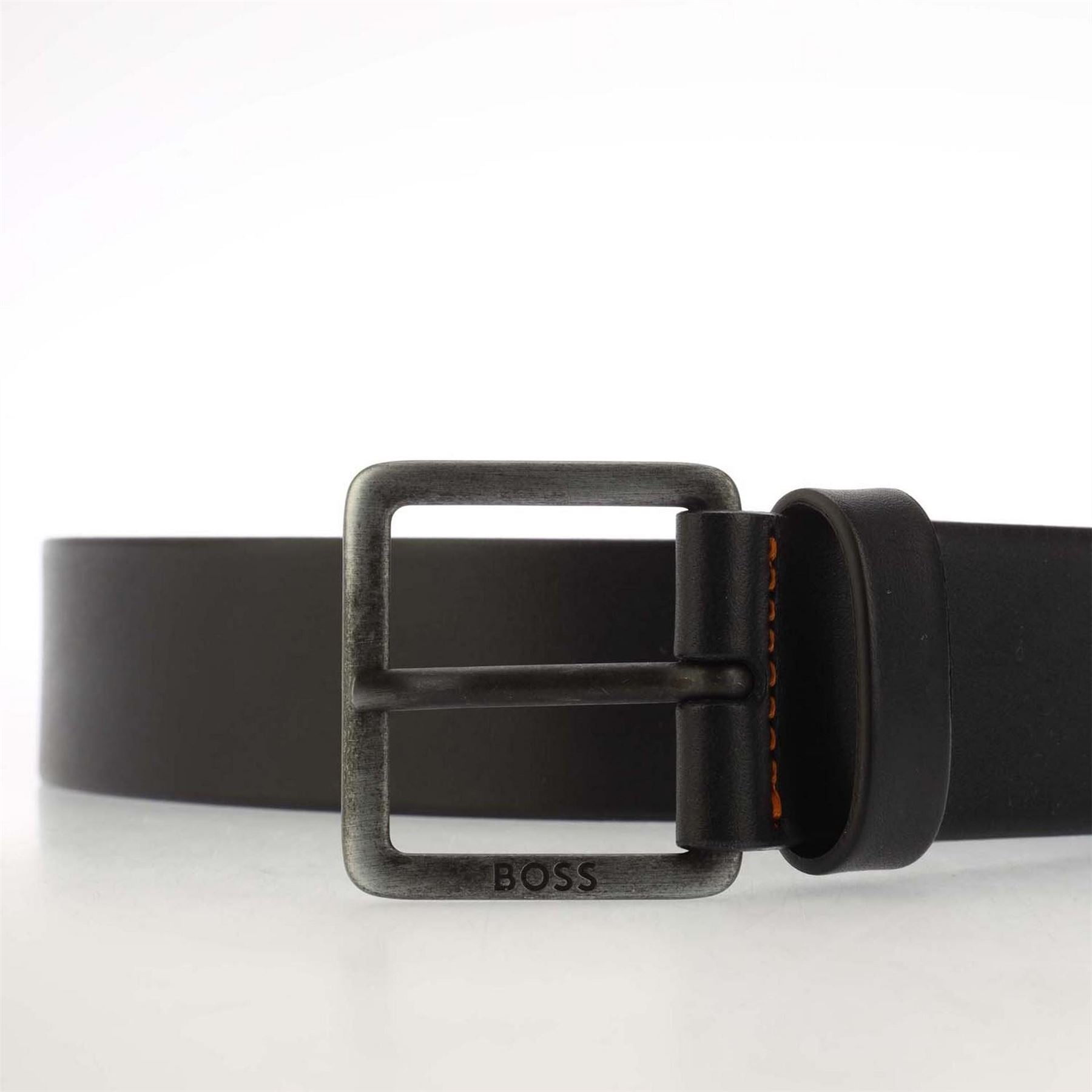 Boss Leather Belt with Metal Buckle