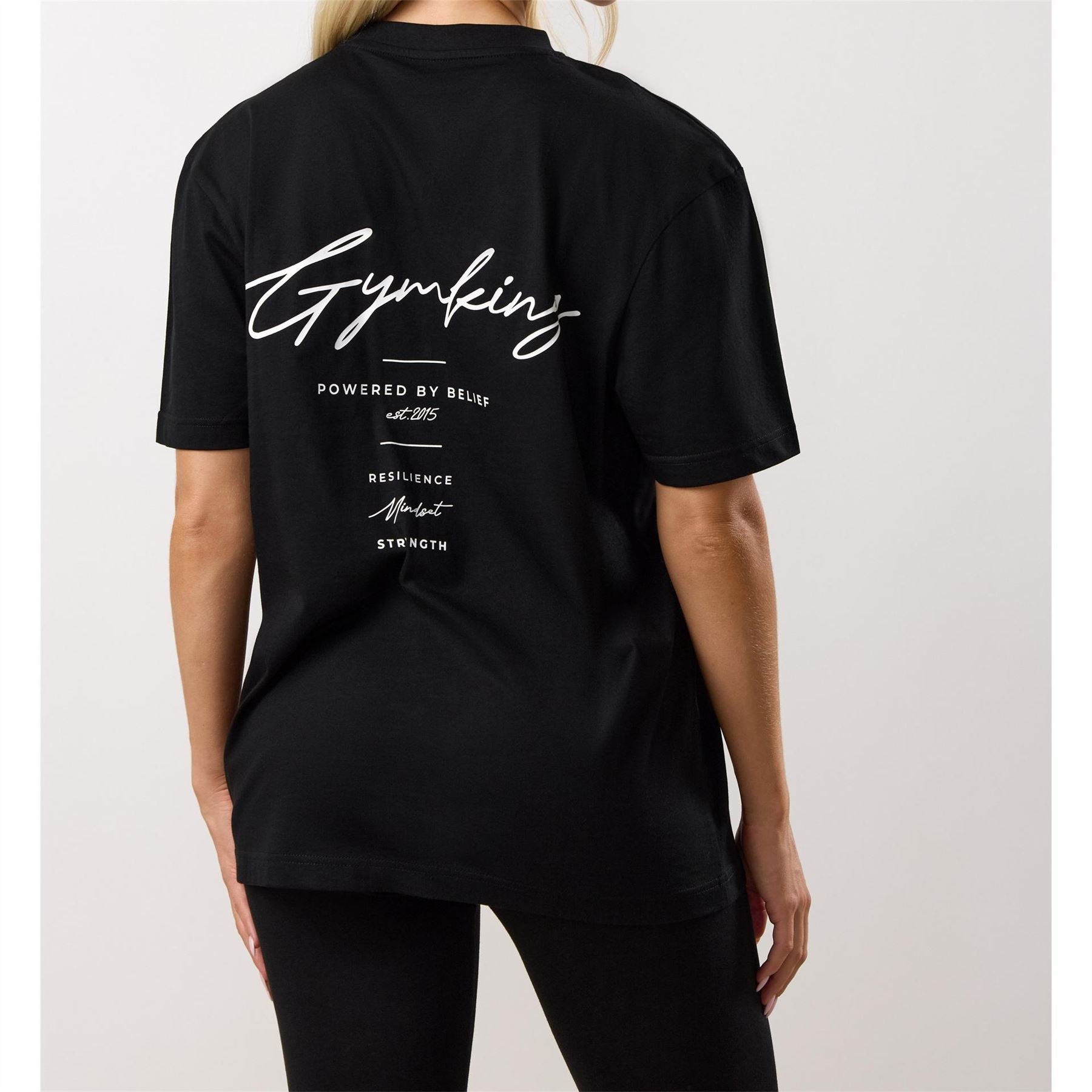 Gym King Signature Print Crew Neck Boyfriend T-Shirt