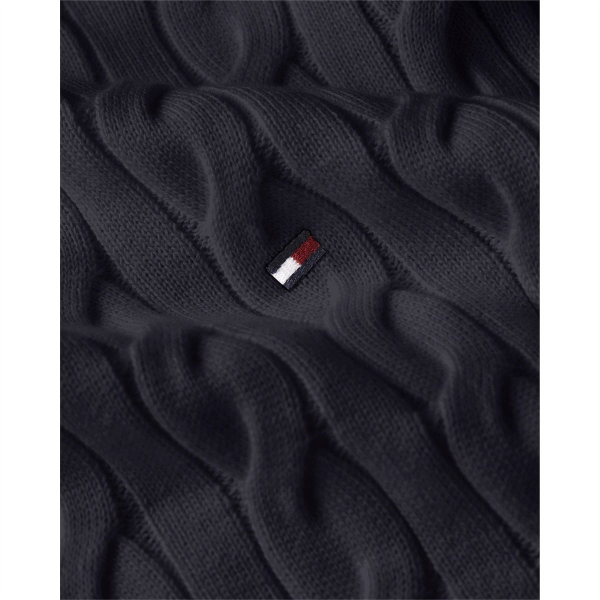 Tommy Hilfiger Cable Knit Cotton Crew Neck Jumper
