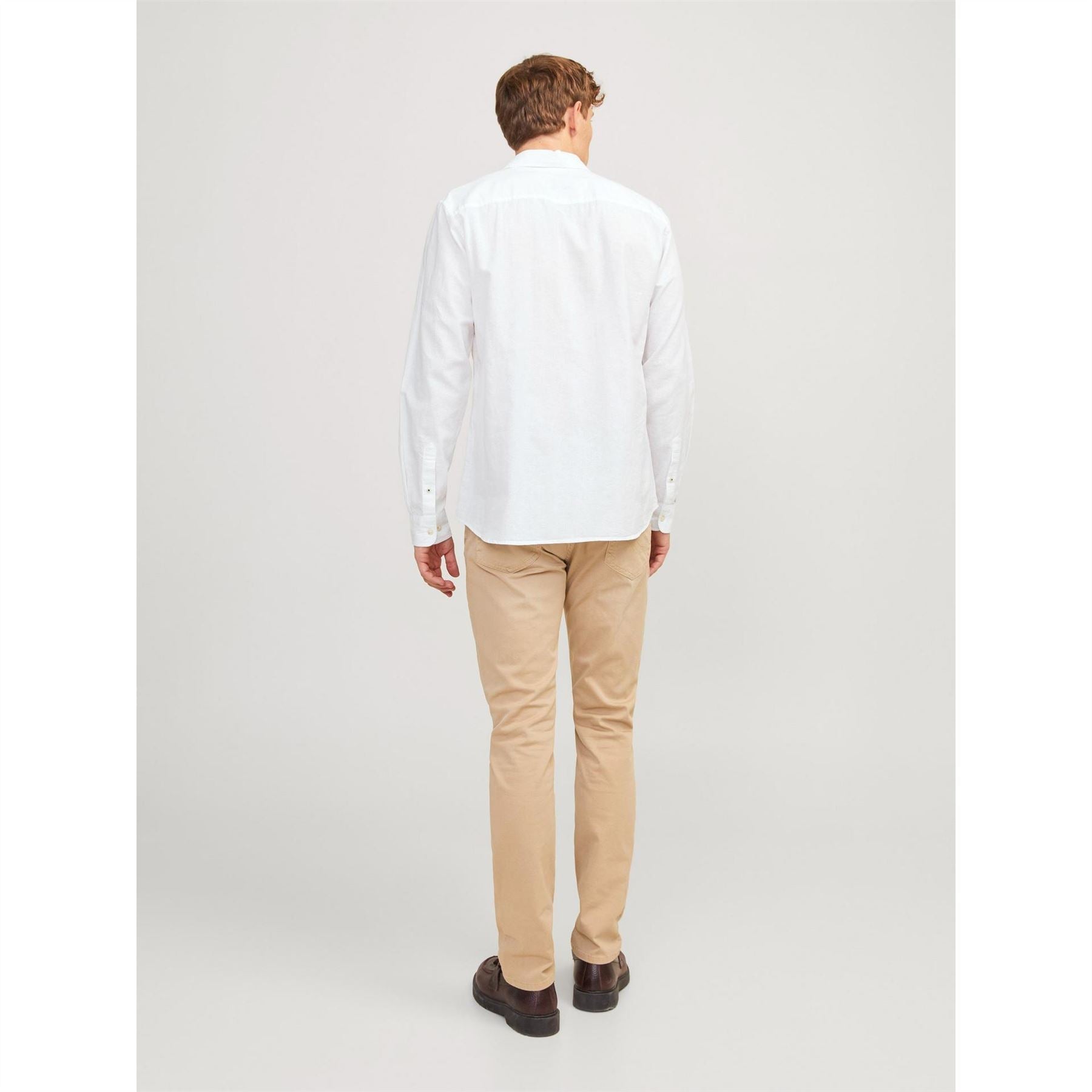 Jack and Jones Regular Fit Linen Long Sleeve Shirt