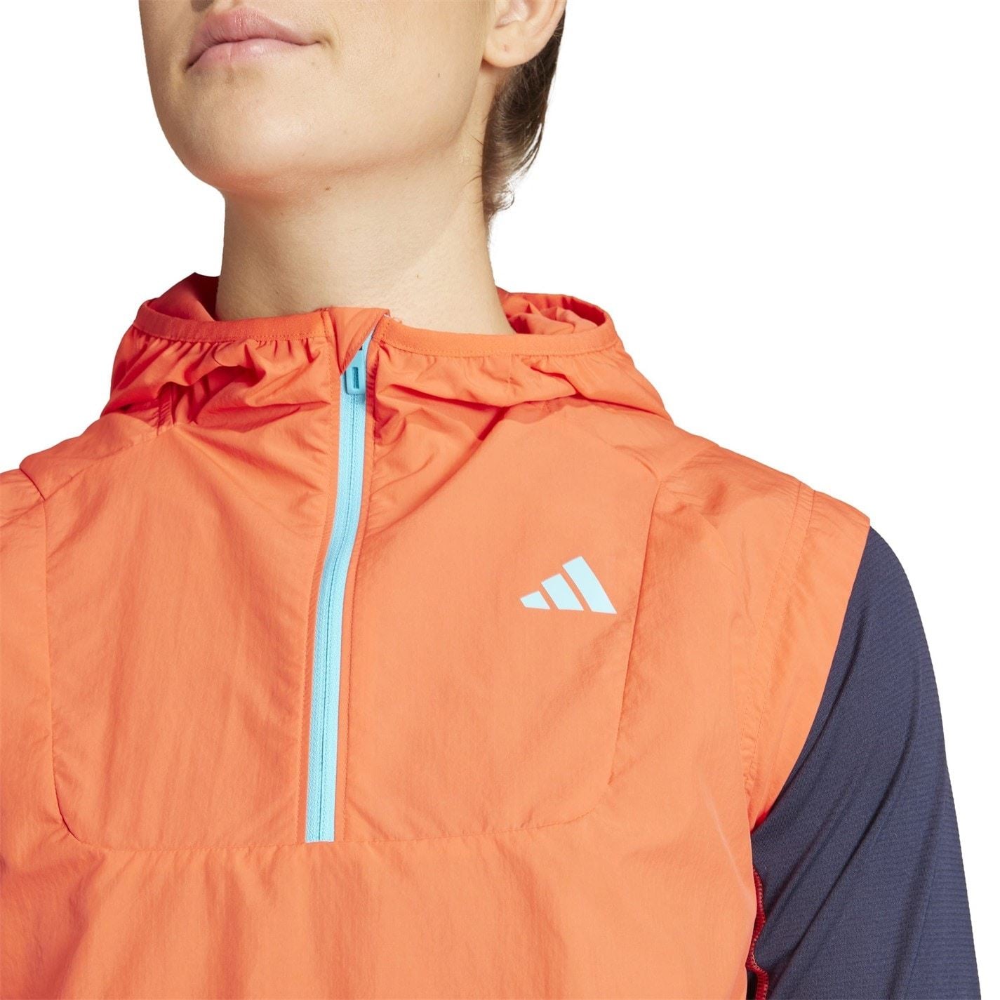 adidas Womens Adizero Half Zip Running Vest
