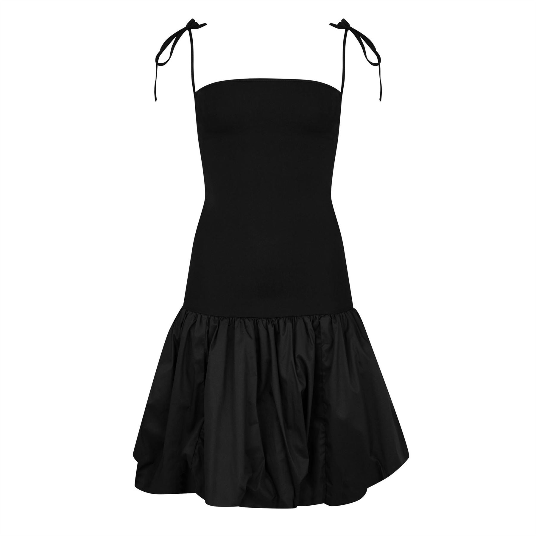 AmyLynn Am Llynn Bubble Hem Stripe Mini Peplum Dress