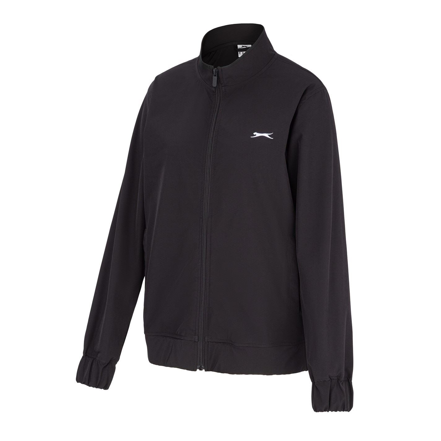 Slazenger Woven Mock Neck Elasticated Cuff Track Jacket