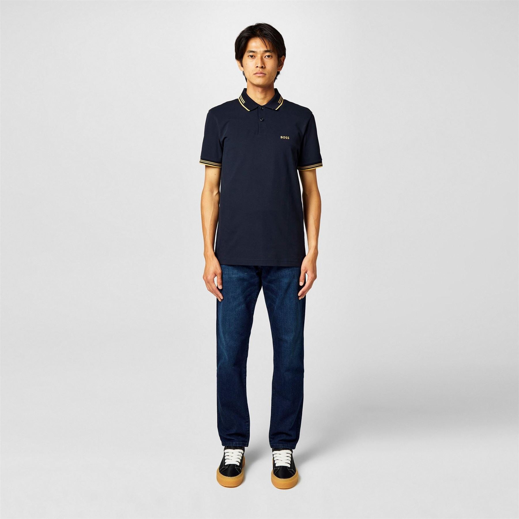 Boss Hbg Paul Polo Contrast Striped Trim Shirt