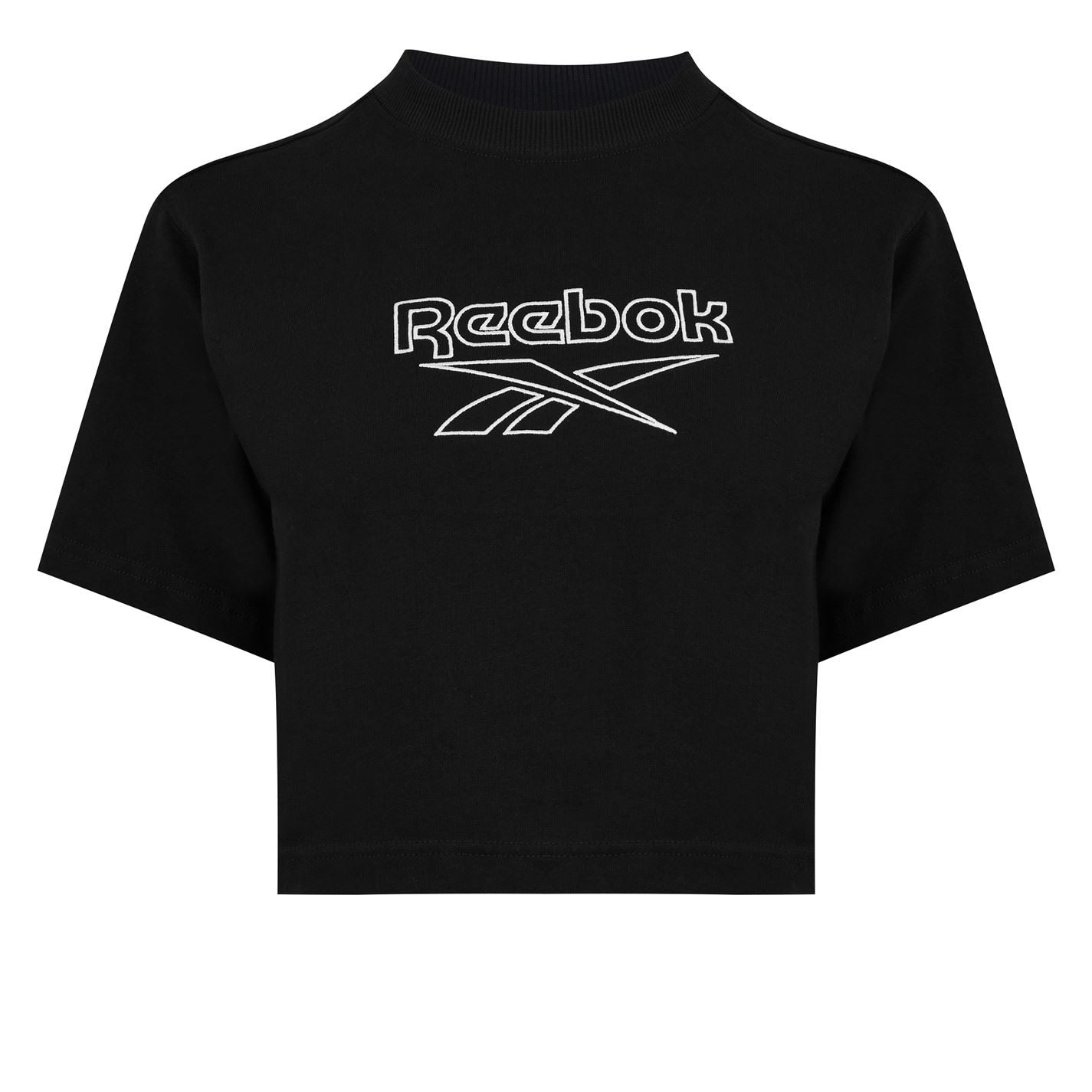 Reebok Big Logo Mock Neck Relaxed Fit T-Shirt