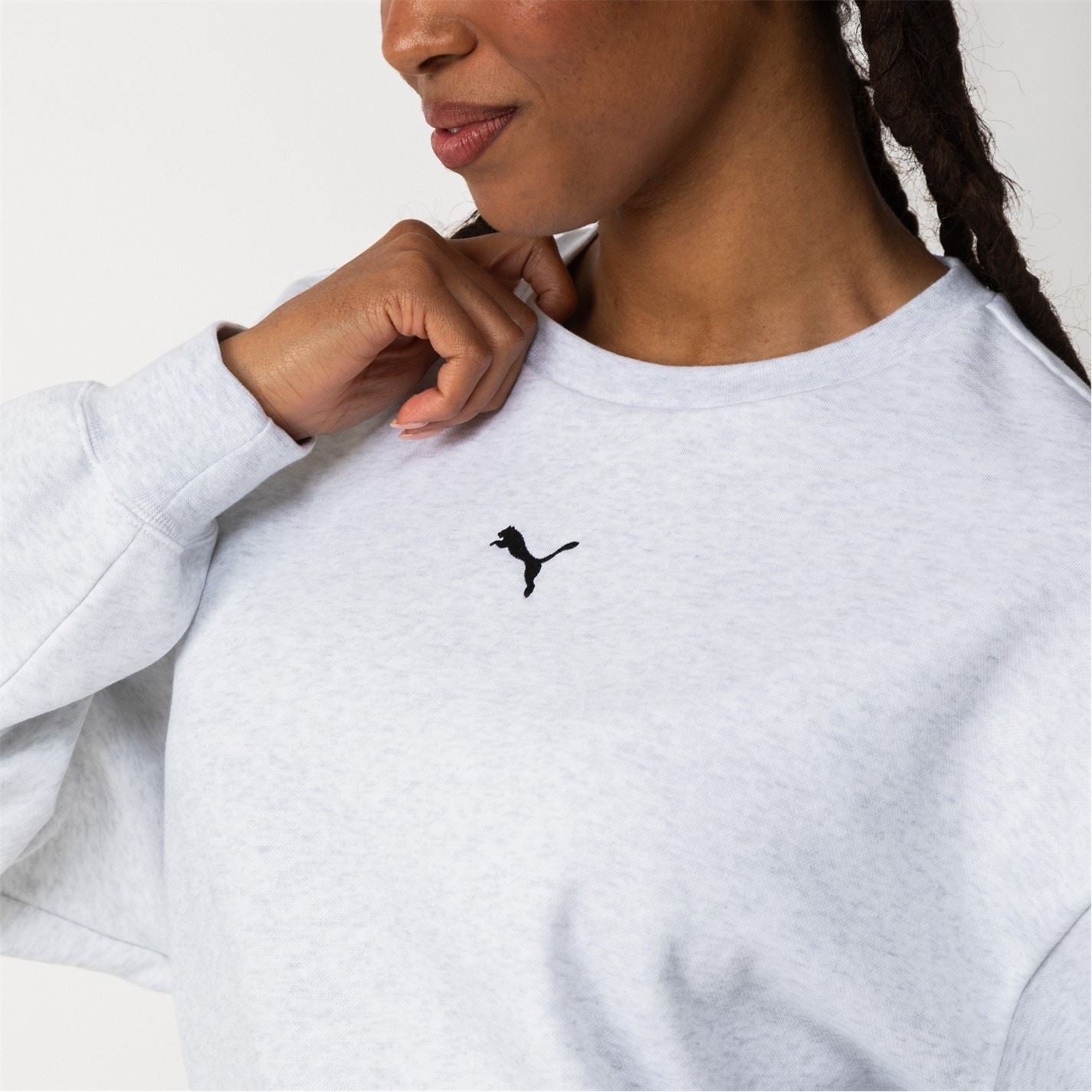 Puma Womens Ess Oversized Crew Fl Sweatshirt