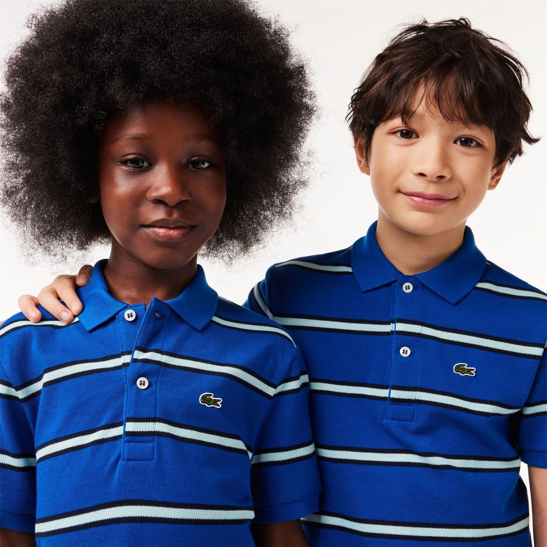 Lacoste Kids Striped Short Sleeve Polo Shirt