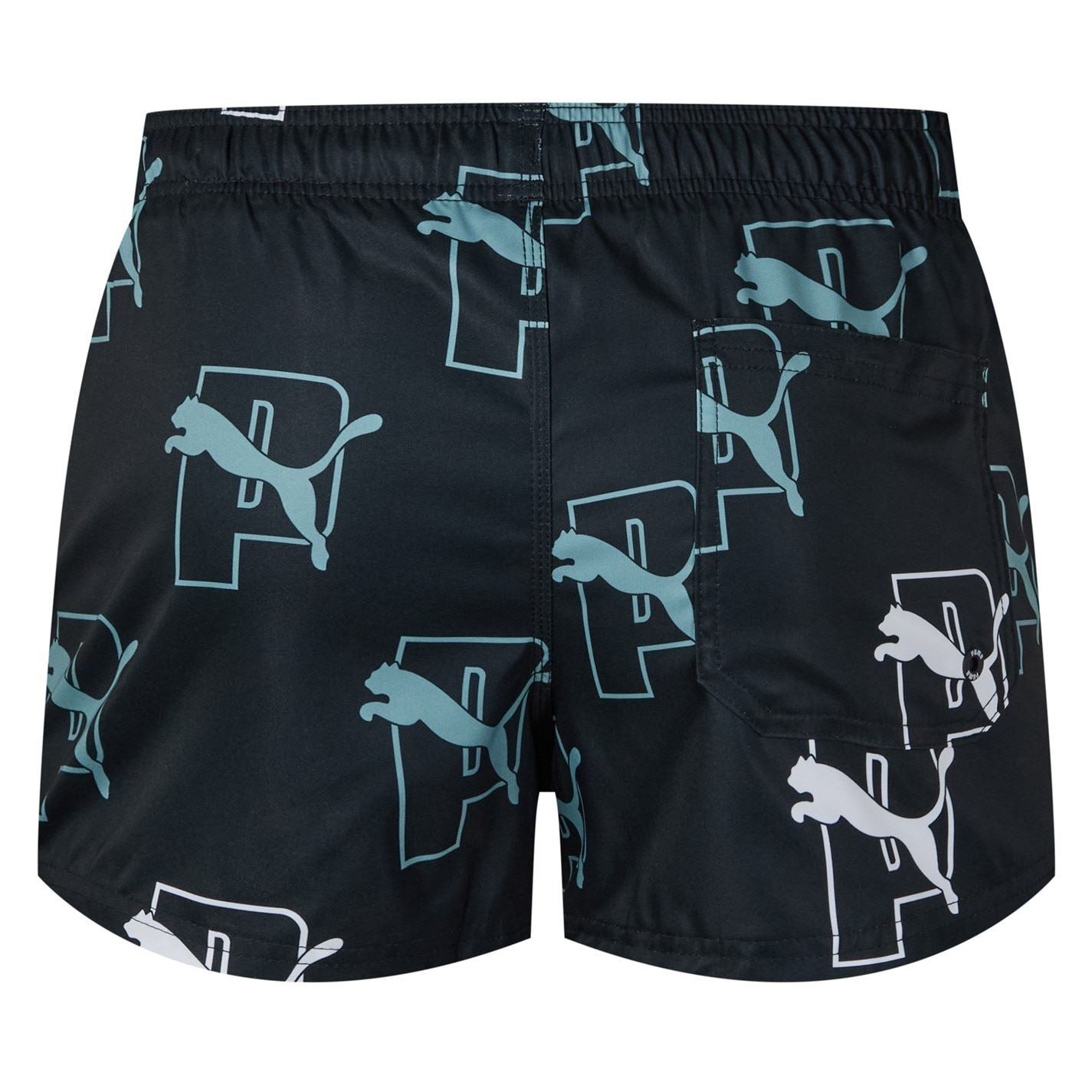 Puma Large Genie All Over Logo Swim Shorts