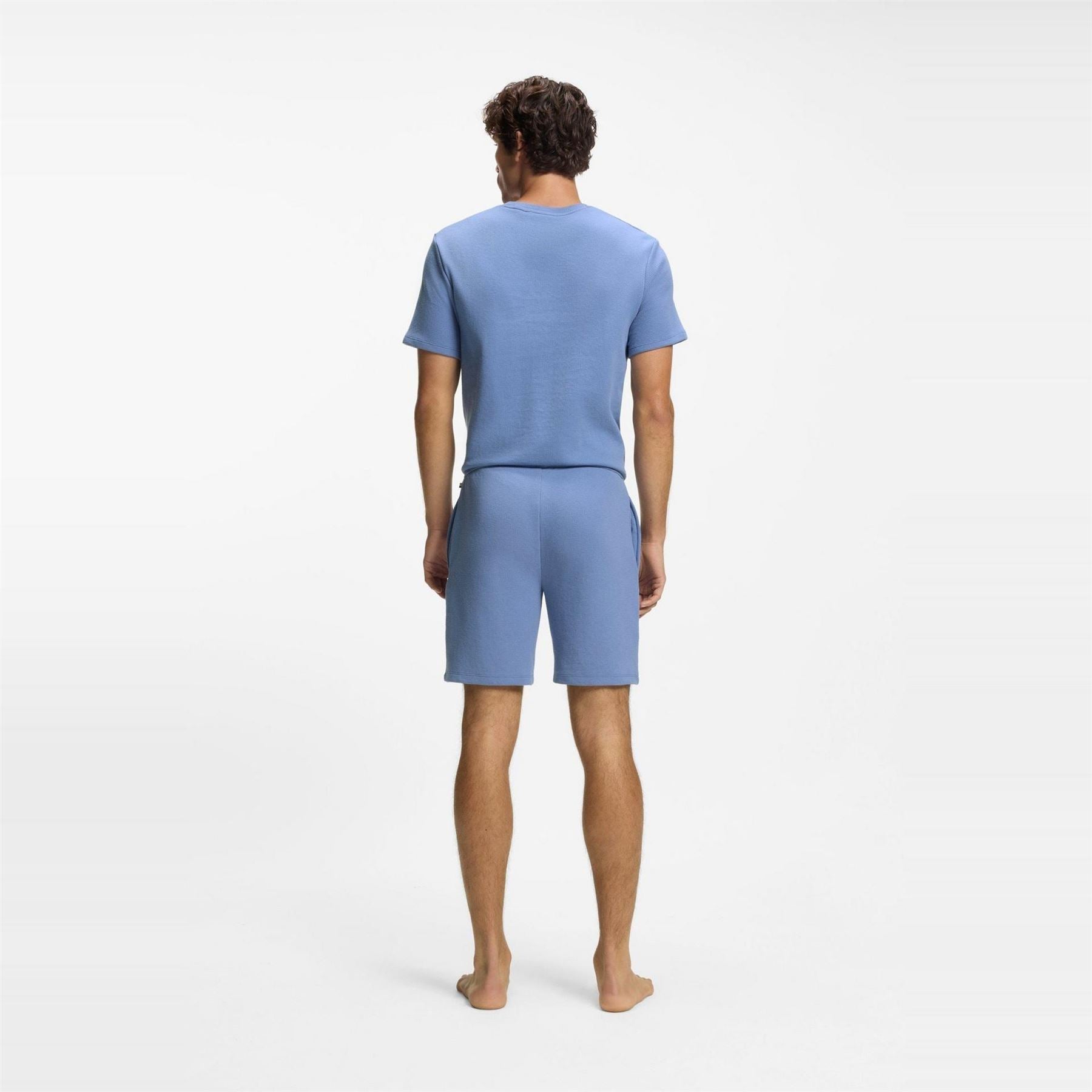 Boss Embroidered Waffle Pyjama Shorts