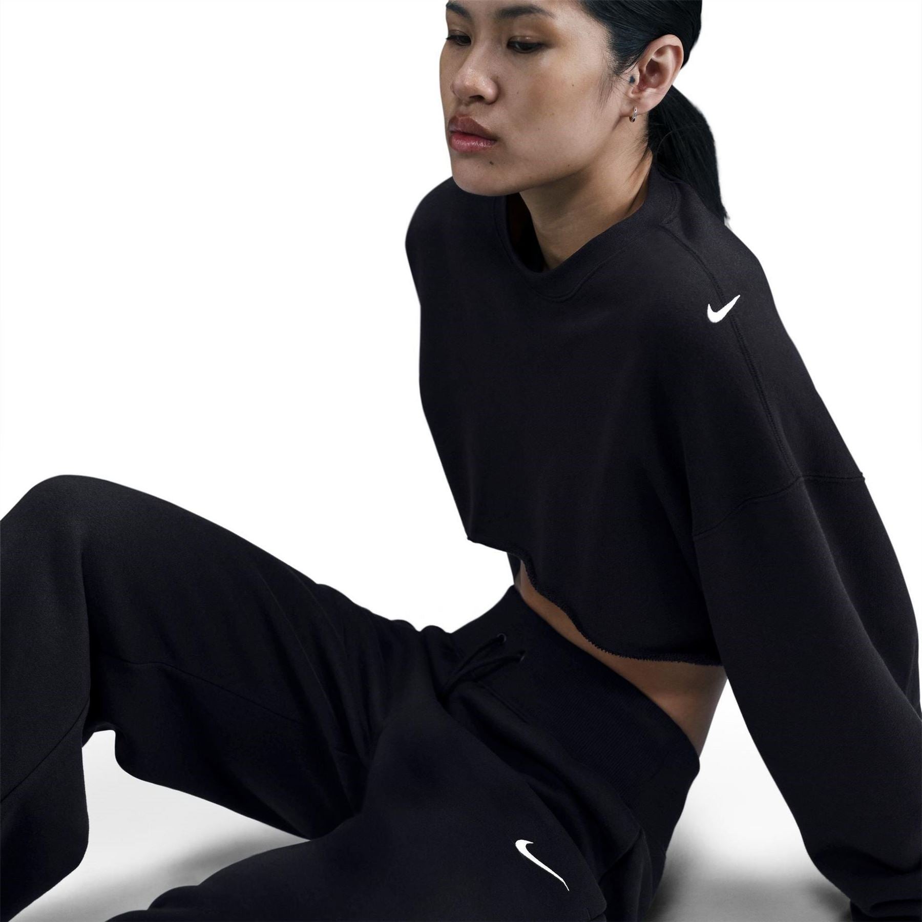 Nike Womens Sportswear Phoenix Fleece High Waisted Wide Leg Sweatpants