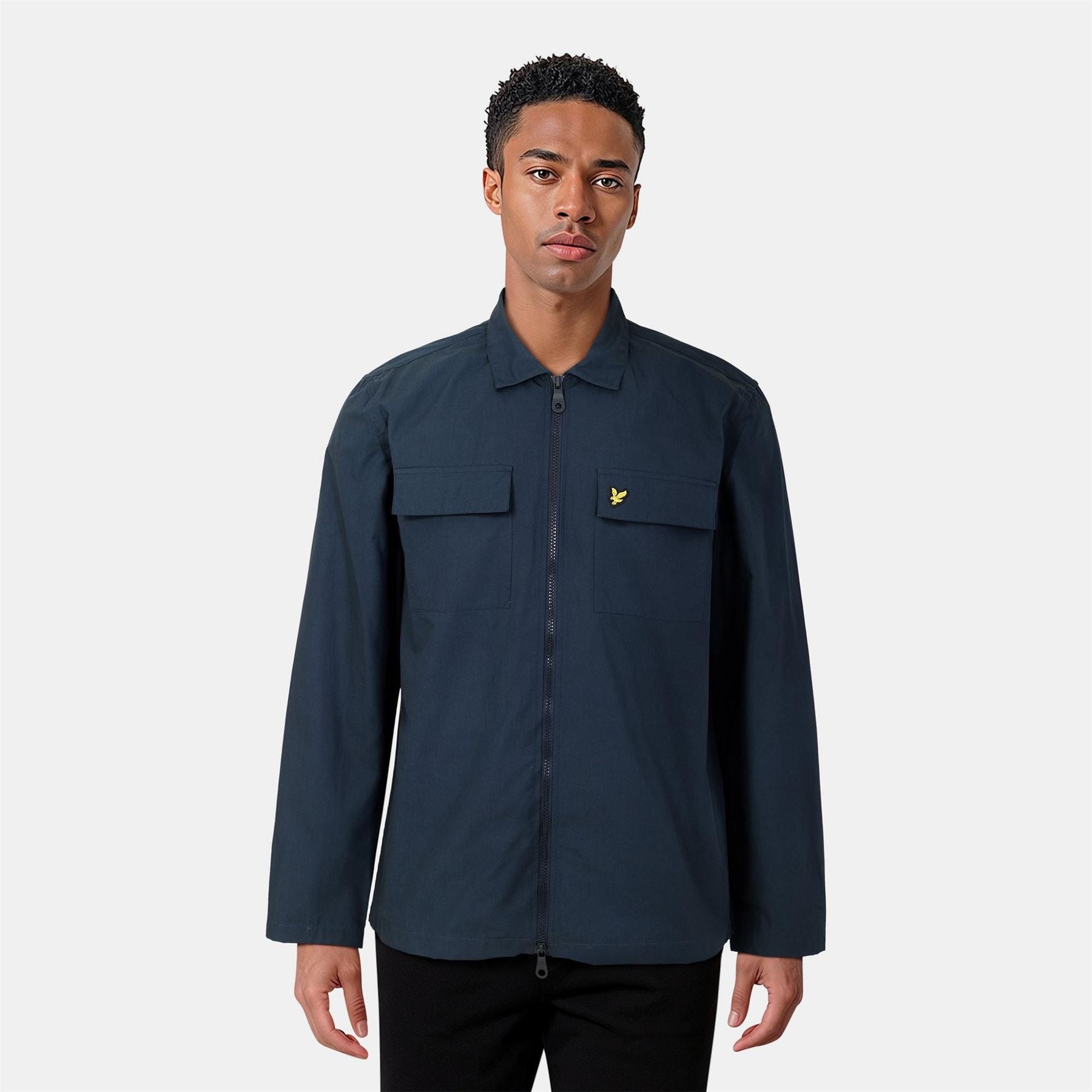 Lyle and Scott Cotton Long Sleeve Zip Overshirt