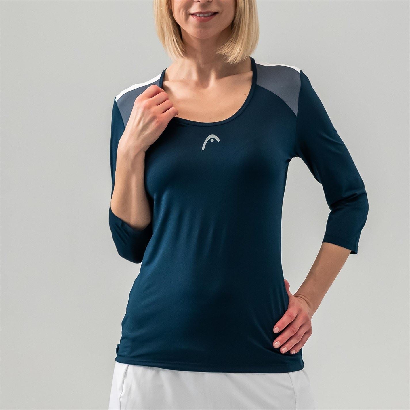 HEAD Womens Club 3 Quarter Sleeve T-Shirt