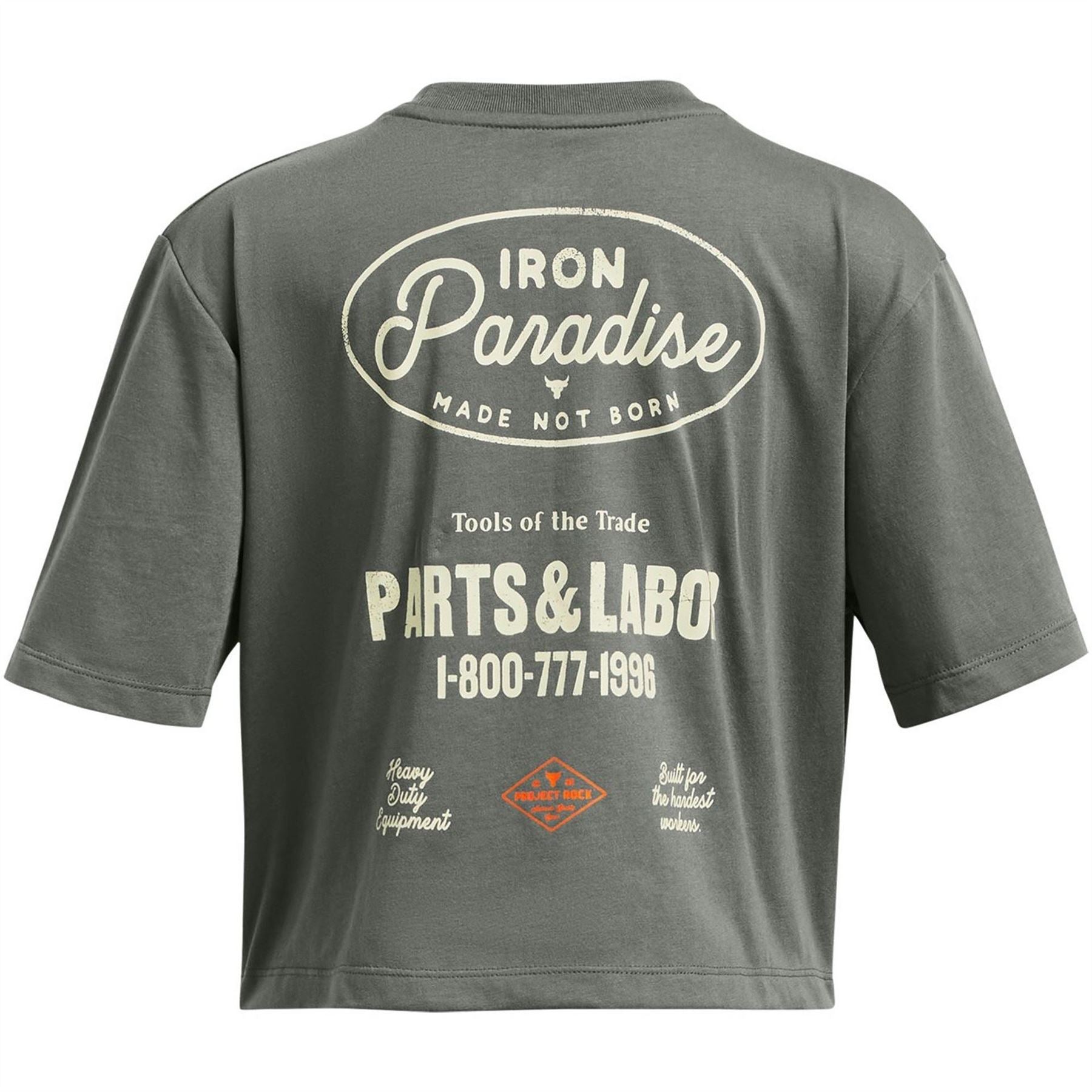 Under Armour Campus Rock Cropped Lettering T-Shirt