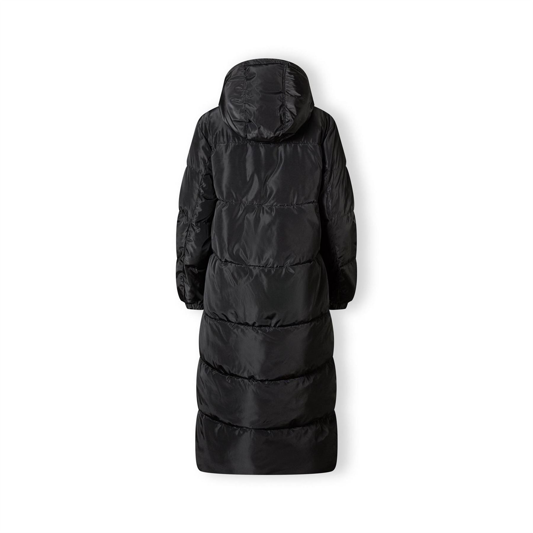 Minoti Women Long Quilted Winter Jacket With Drawstring Hood Black