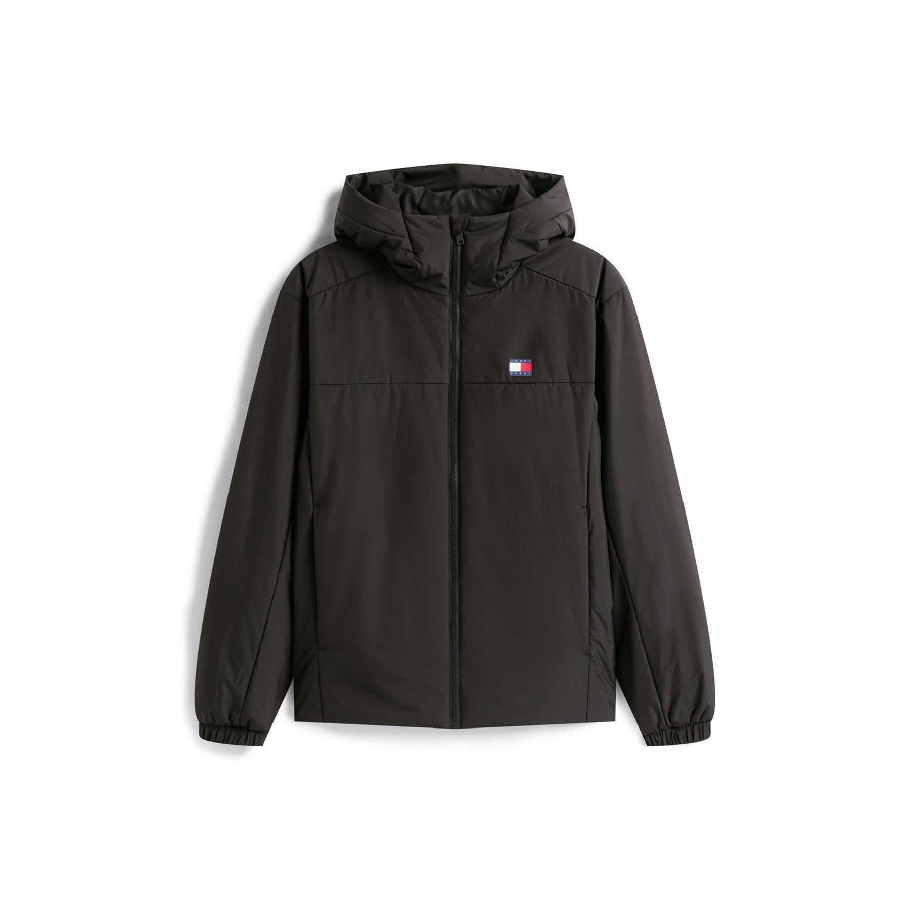 Tommy Jeans Solid Patterned Hooded Zipped Pocket Windbreaker