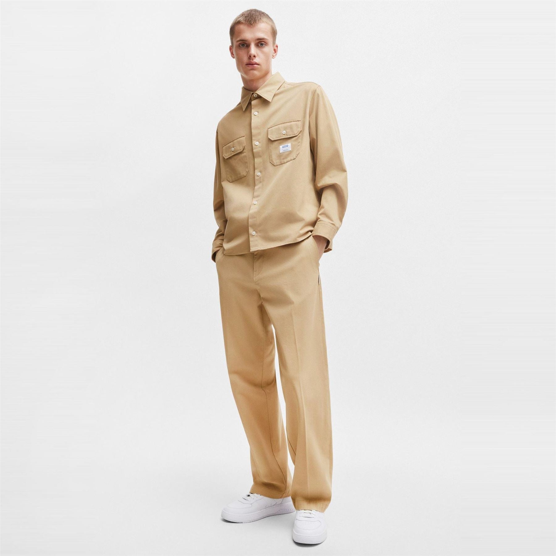 Hugo Collared Neck Regular Fit Shirt Jacket