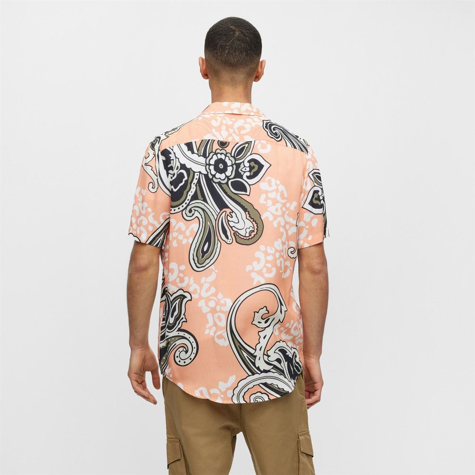 Hugo Collared Neck Relaxed Fit Short Sleeve Shirt
