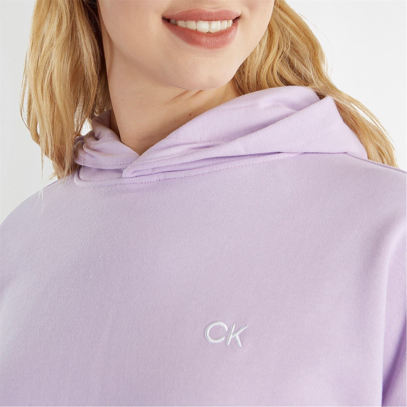Calvin Klein Golf Cropped Relaxed Fit Drop Shoulder Hoodie