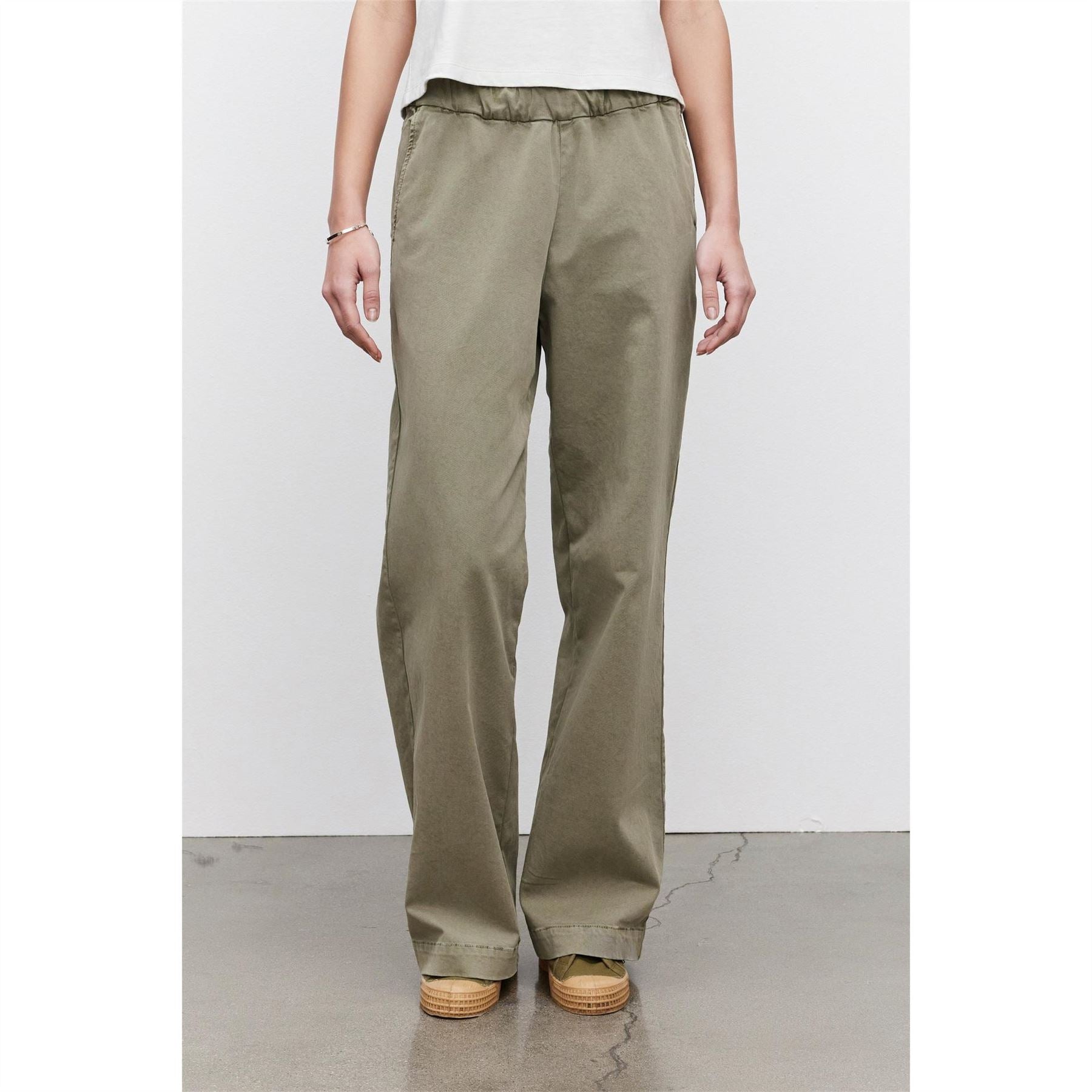 Velvet by Graham and Spencer Solid Patterned Wide Leg Trousers