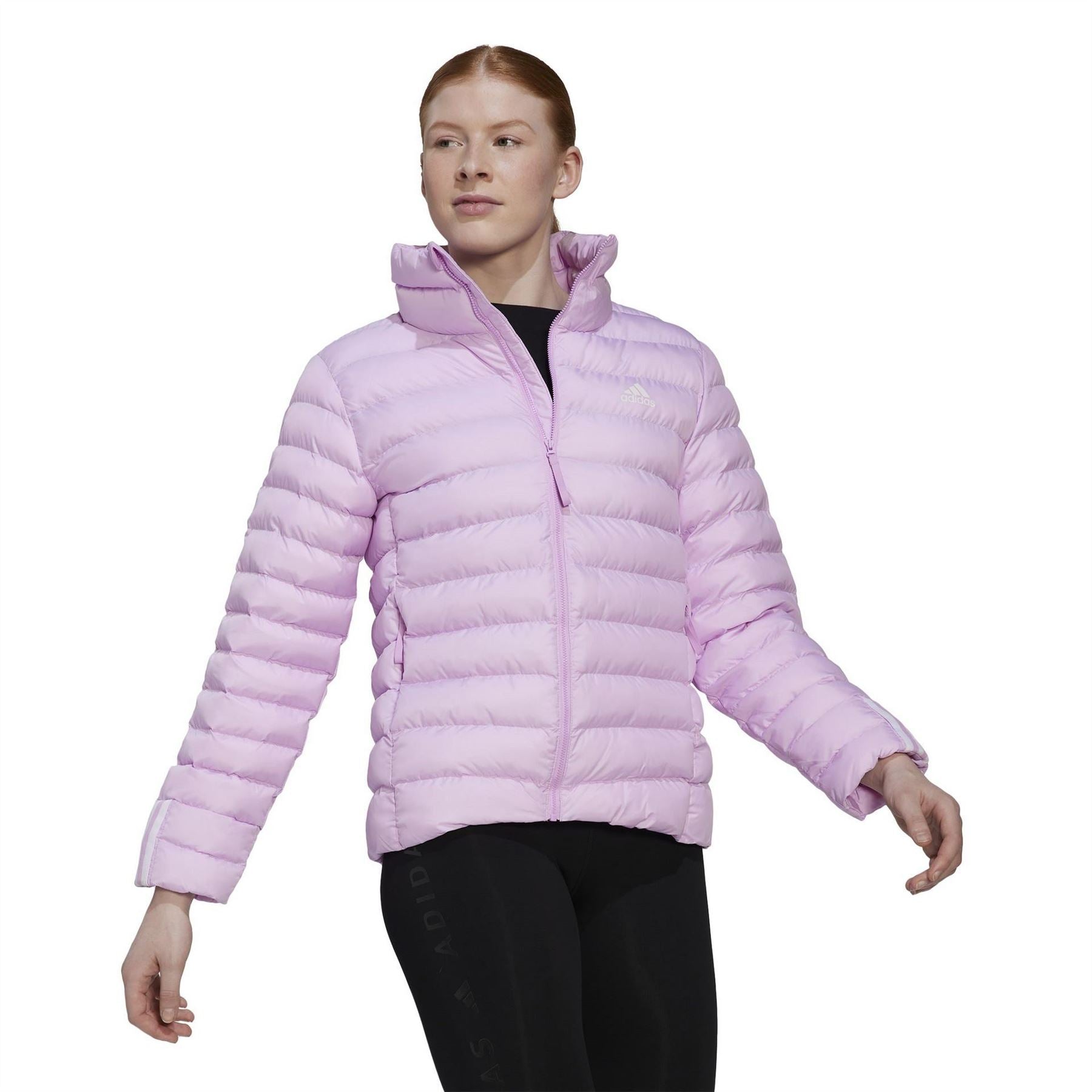 adidas Itavic Three Stripe Water Repellent Long Sleeve Bomber Jacket