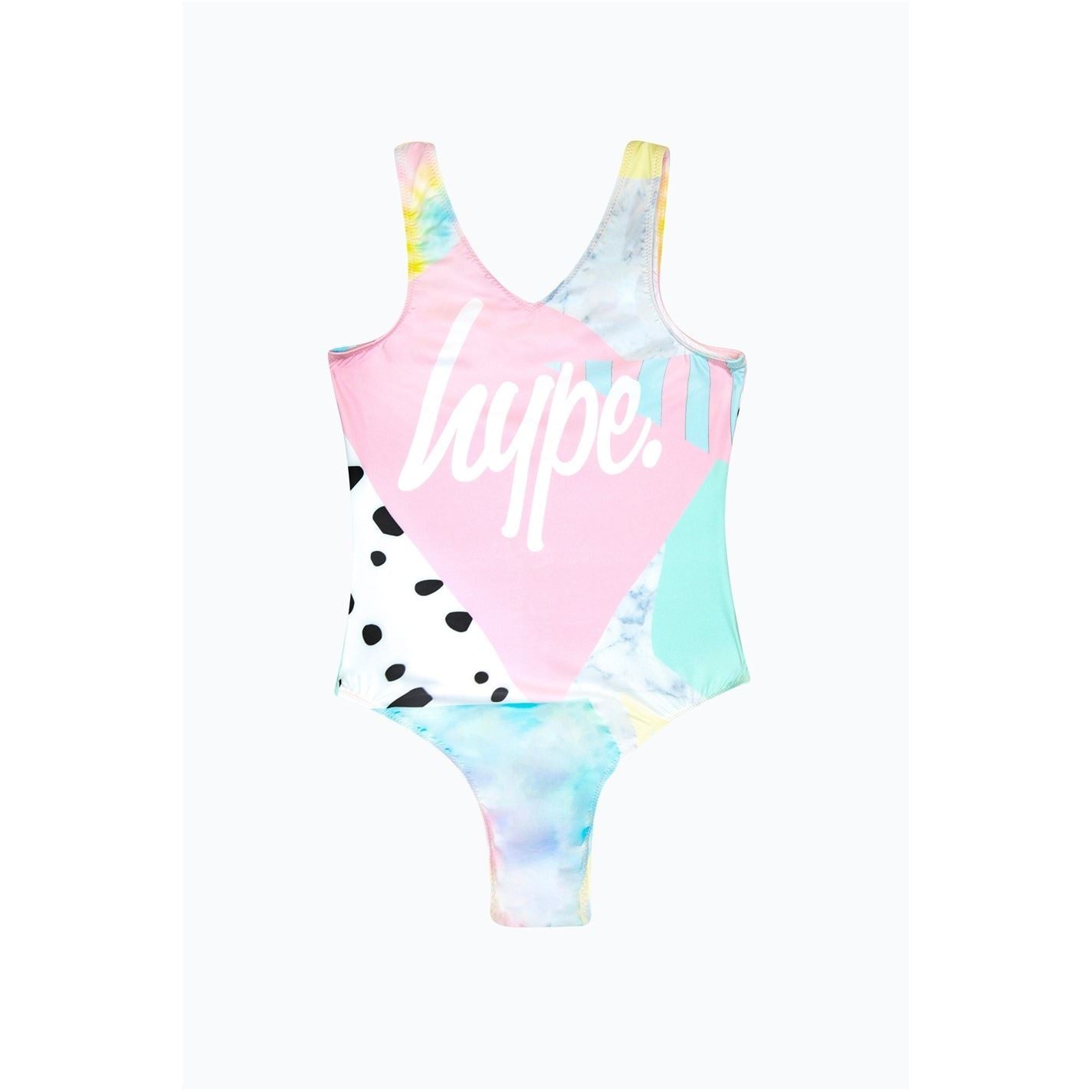 Hype Collage Color Block One Piece Swimsuit