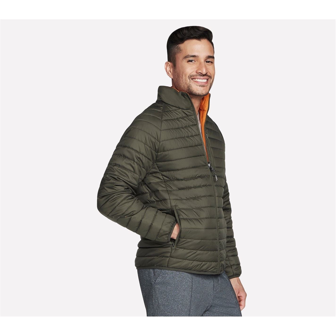 Skechers Goshield Altitude Solid Patterned Ribbed Cuff Softshell Jacket