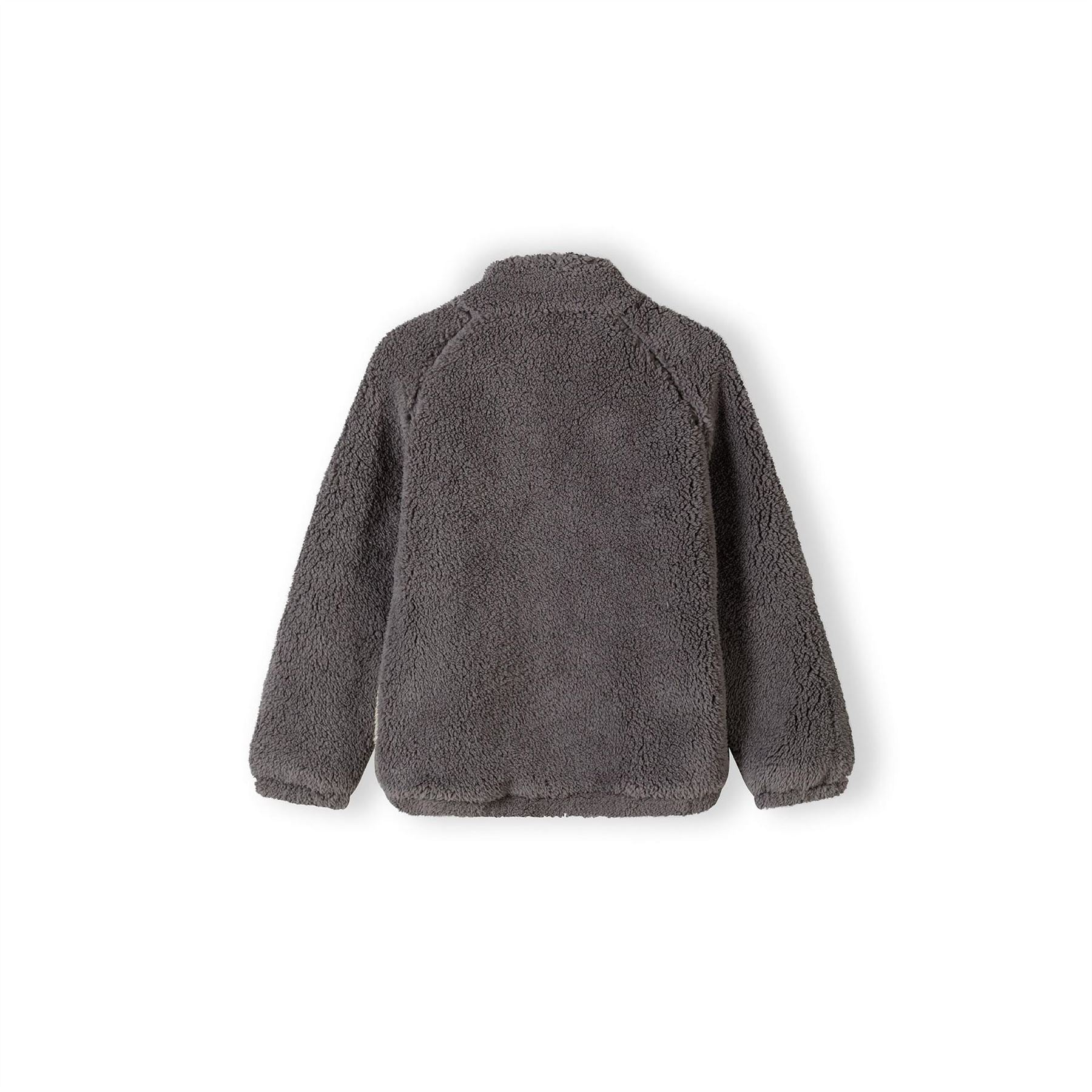 Minoti Boys Sherpa Fleece Jacket Contrast Pocket Brown