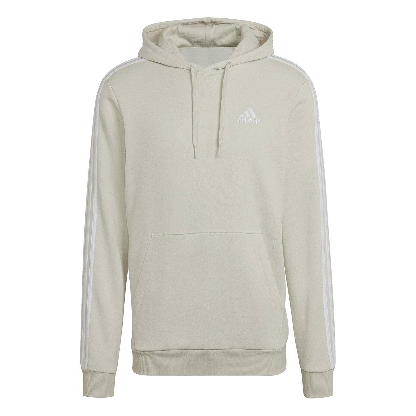 adidas Mens Fleece 3 Stripes Hoodie