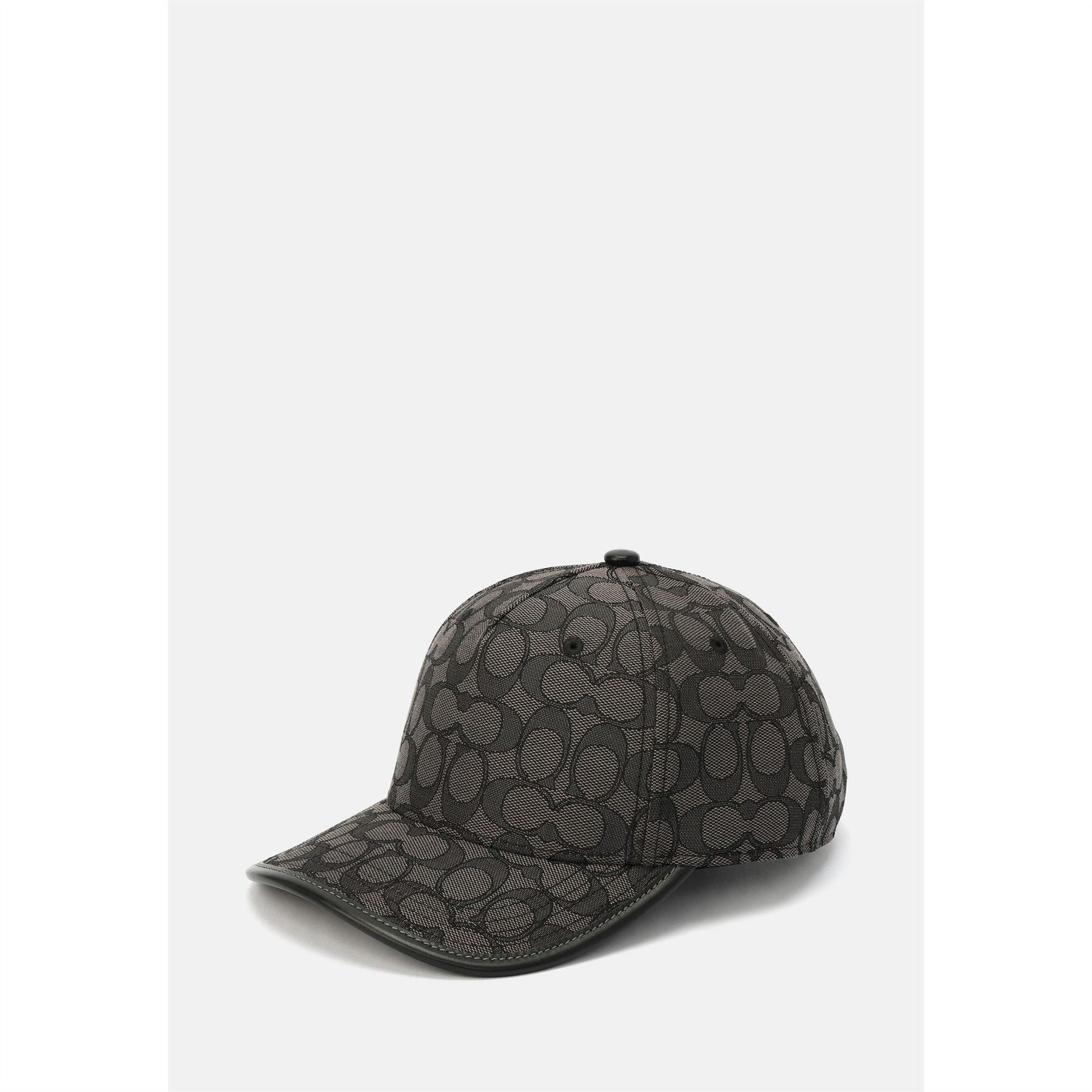 Coach Jacquard Adjustable Curved Brim Baseball Cap