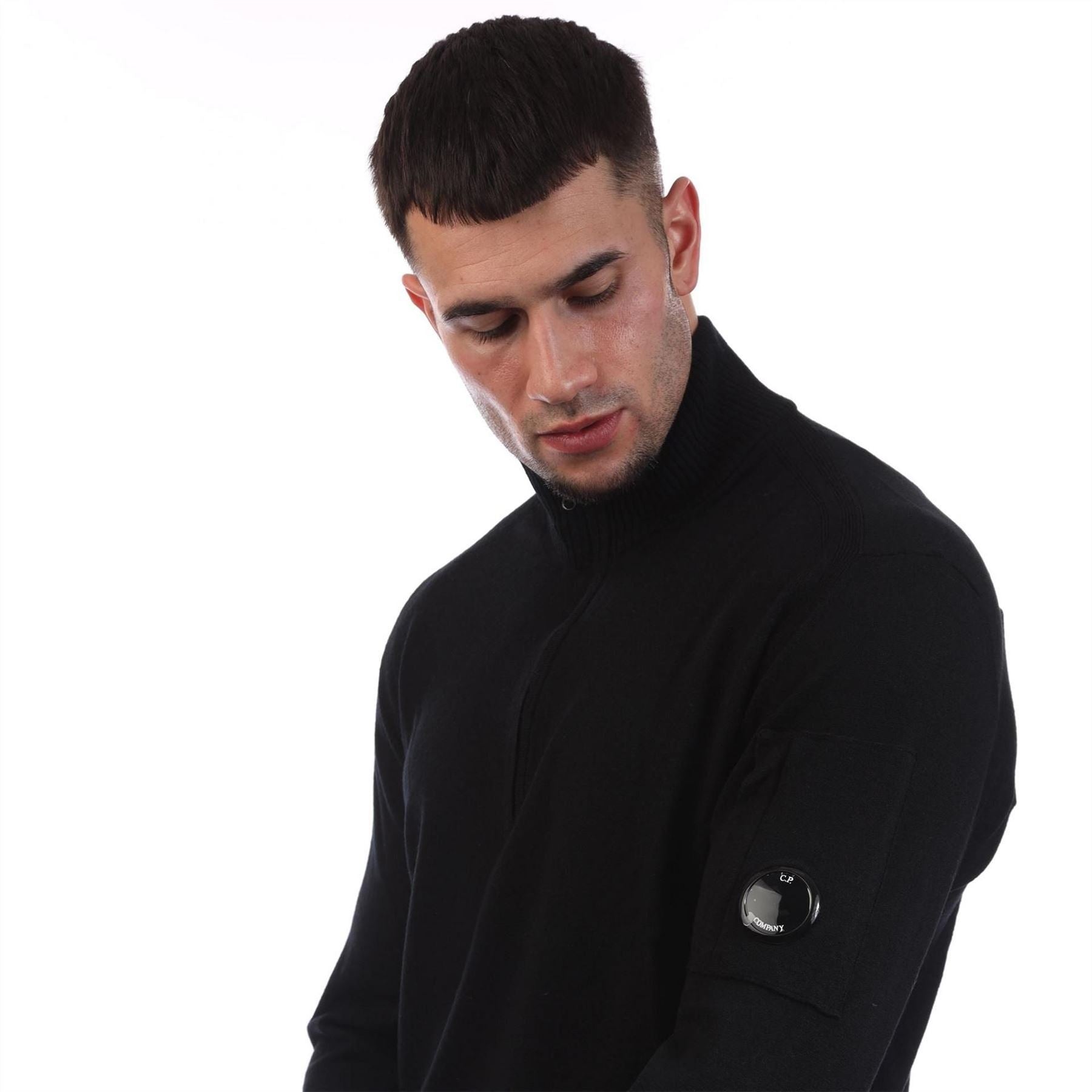 CP Company Merino Wool Half Zip Sweater