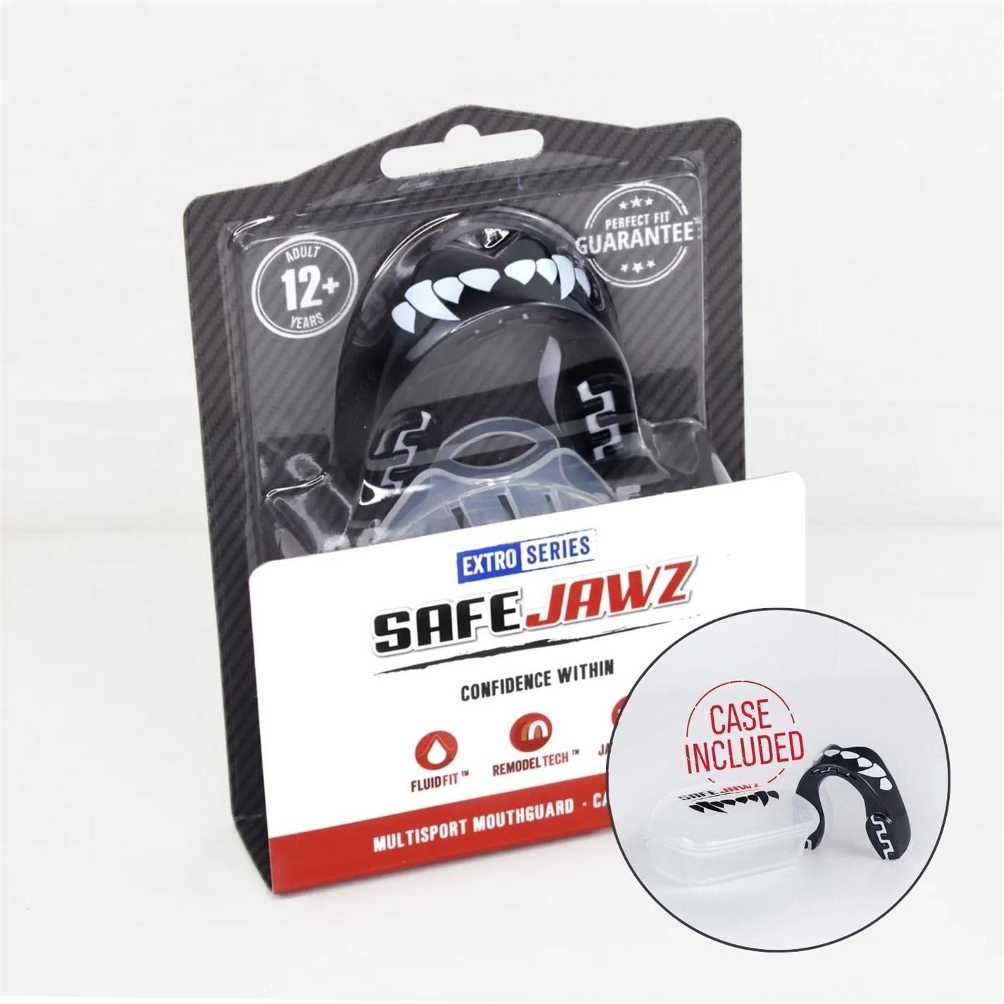 Safejawz Extro Series Black Fangz Sports Mouthguard