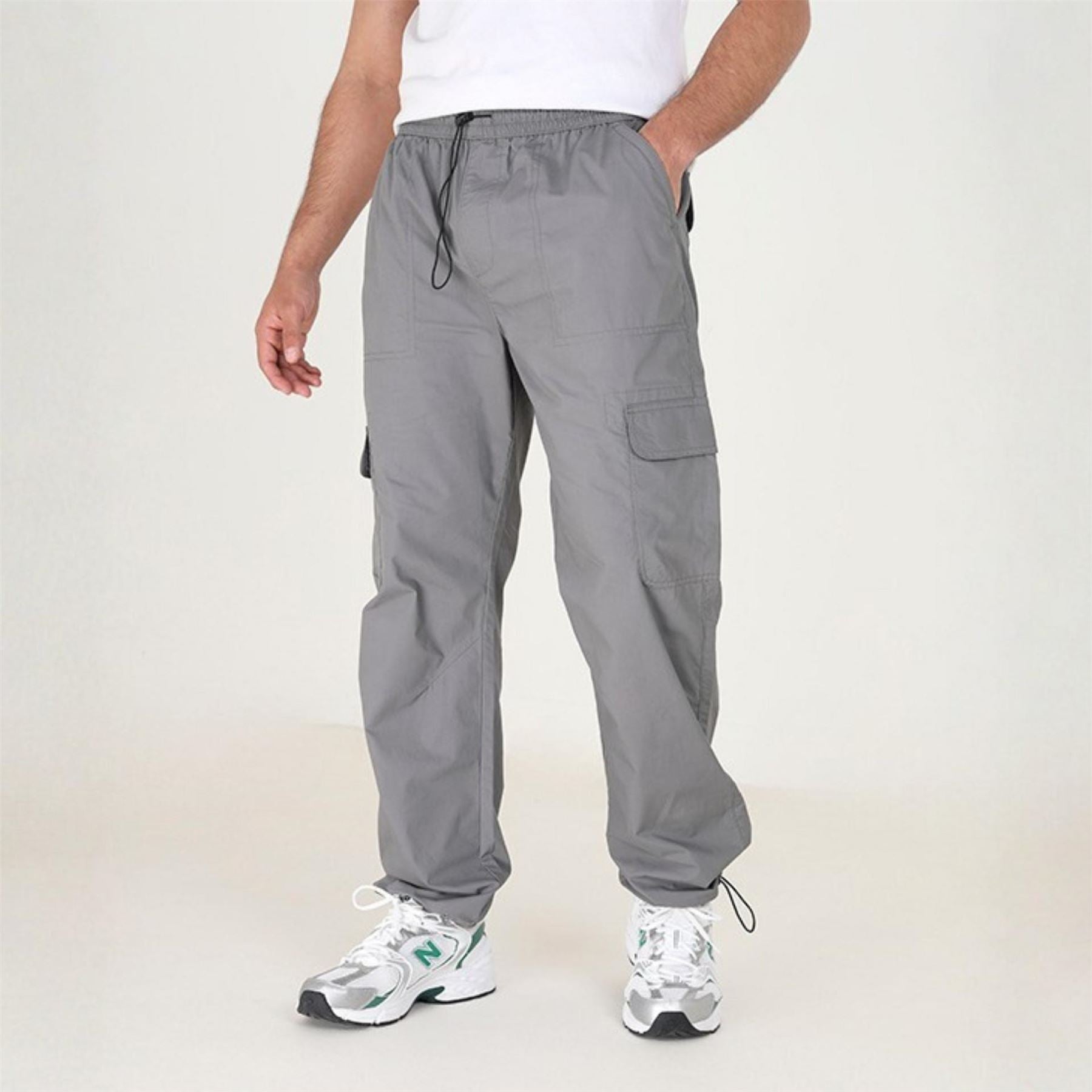 Brave Soul Mens Cotton Poplin Cargo Pant With Adjustable Hem