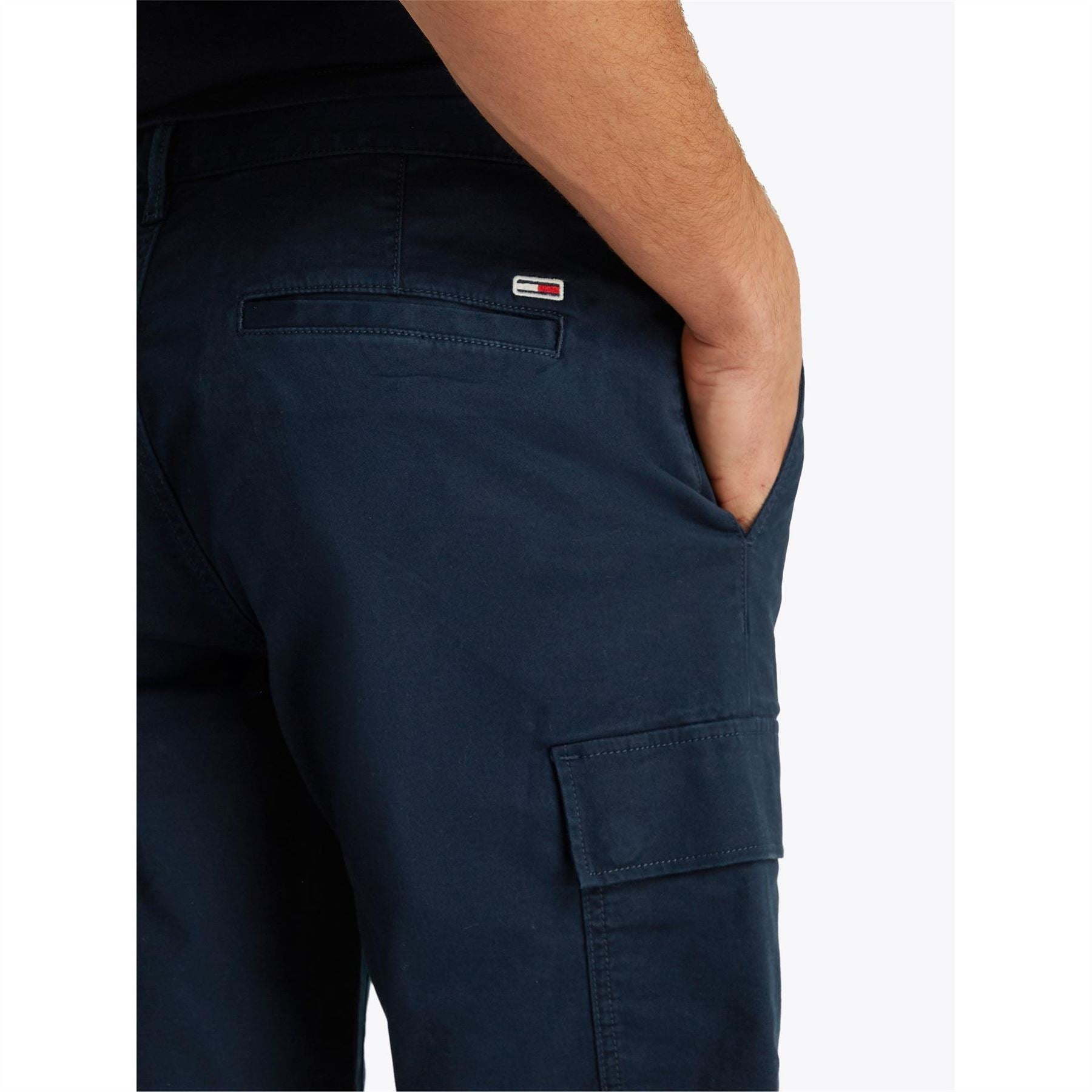 Tommy Jeans Solid Patterned Regular Fit Cargo Shorts