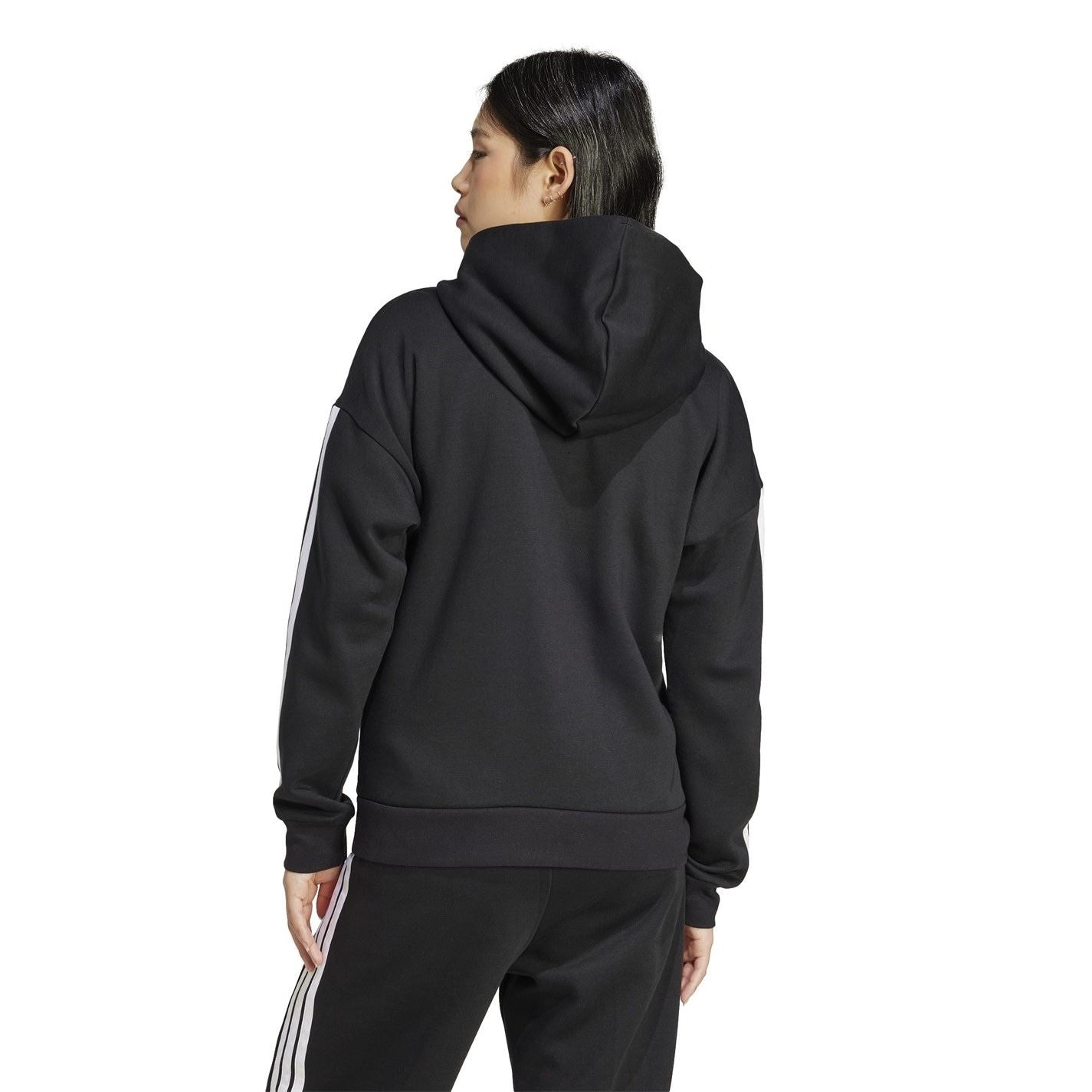 adidas Womens Essentials 3 Stripe Zip Track Hoodie