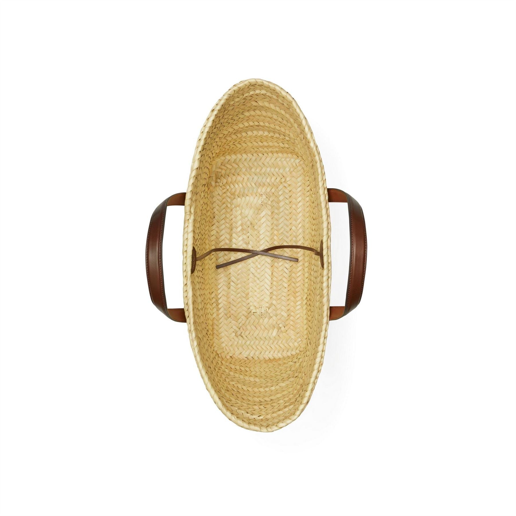 Tory Burch Ella Straw Basket Tote with Logo