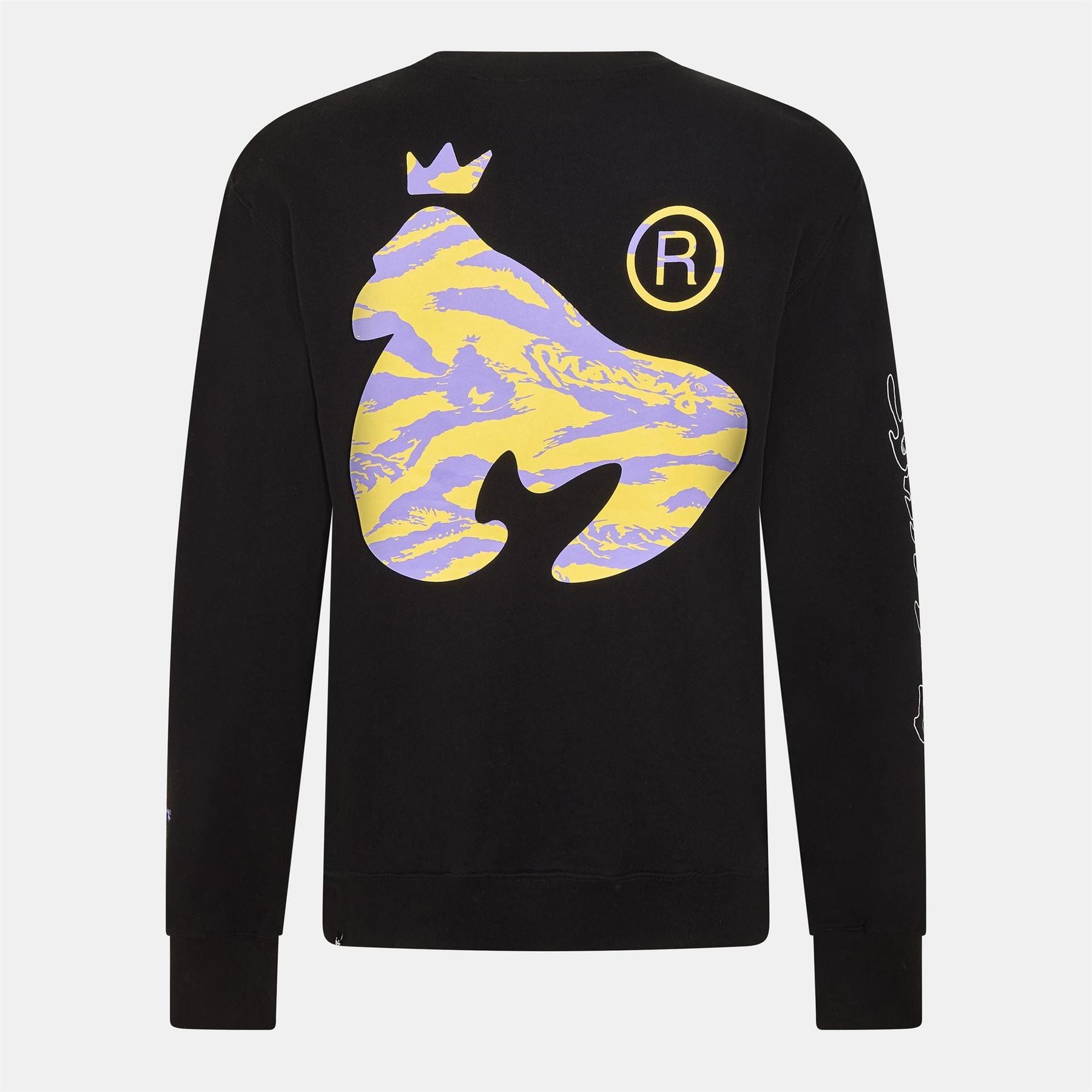 Money Camo Crew Neck Lettering Sweatshirt