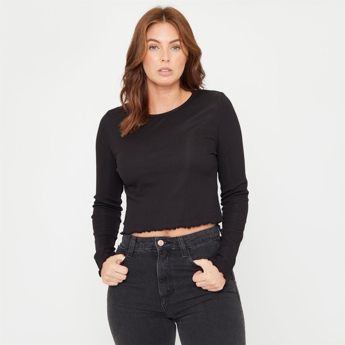 Be You Beyou Rib Long Sleeve Regular Fit T-Shirt