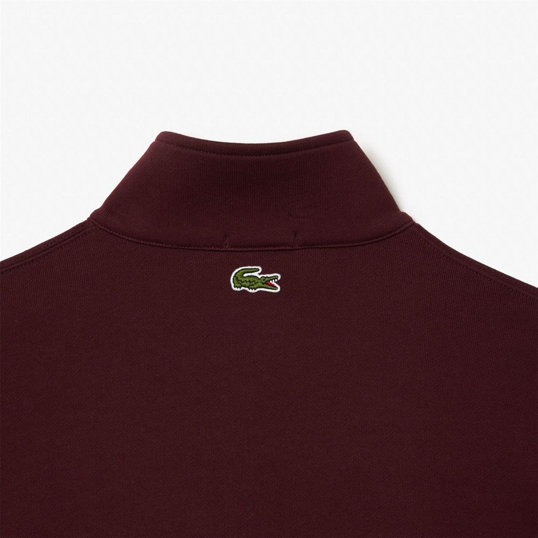 Lacoste Neck Zip Up Print Sweatshirt