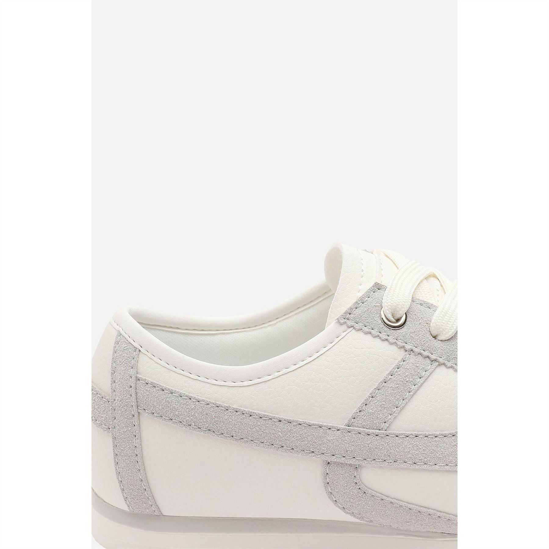 Wheres That From Court Lace Up Trainer With Stripe Detail