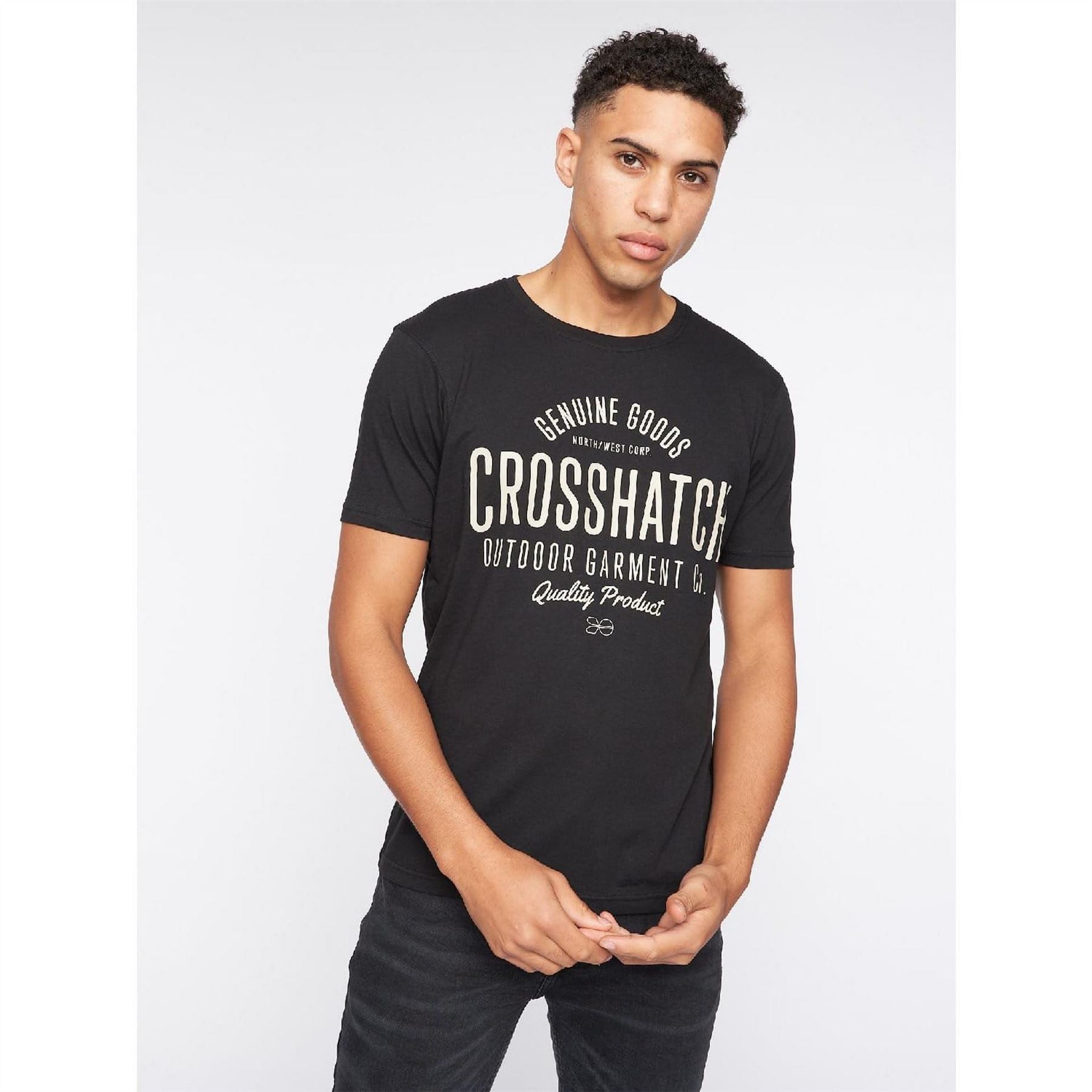 Crosshatch Pack Of Luckmoore Printed T-Shirts