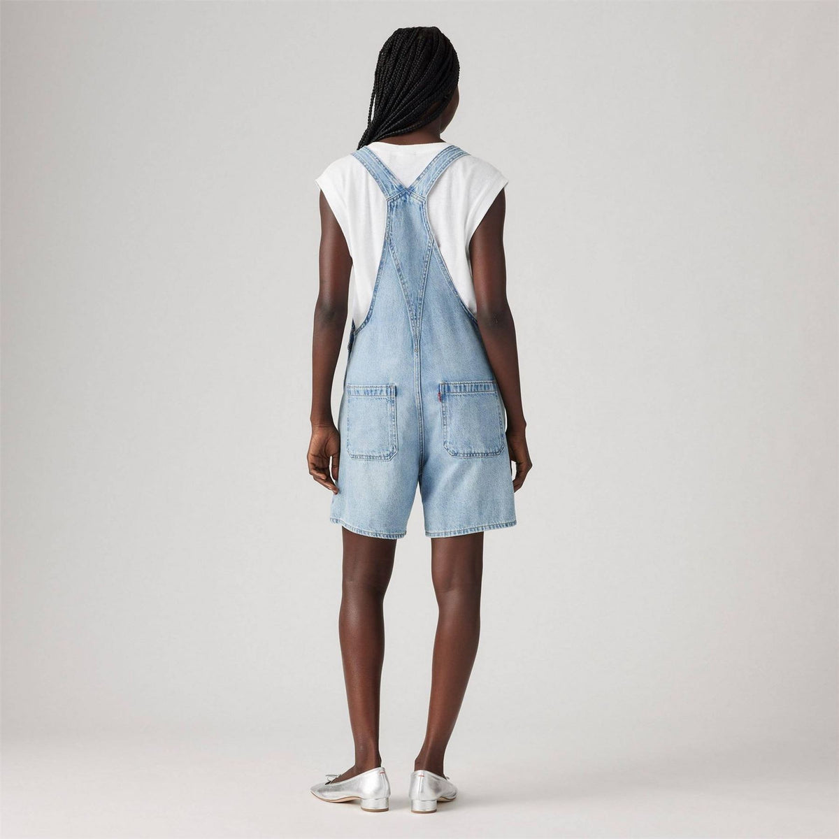 Levis Sleeveless Solid Patterned Shortalls Dungaree